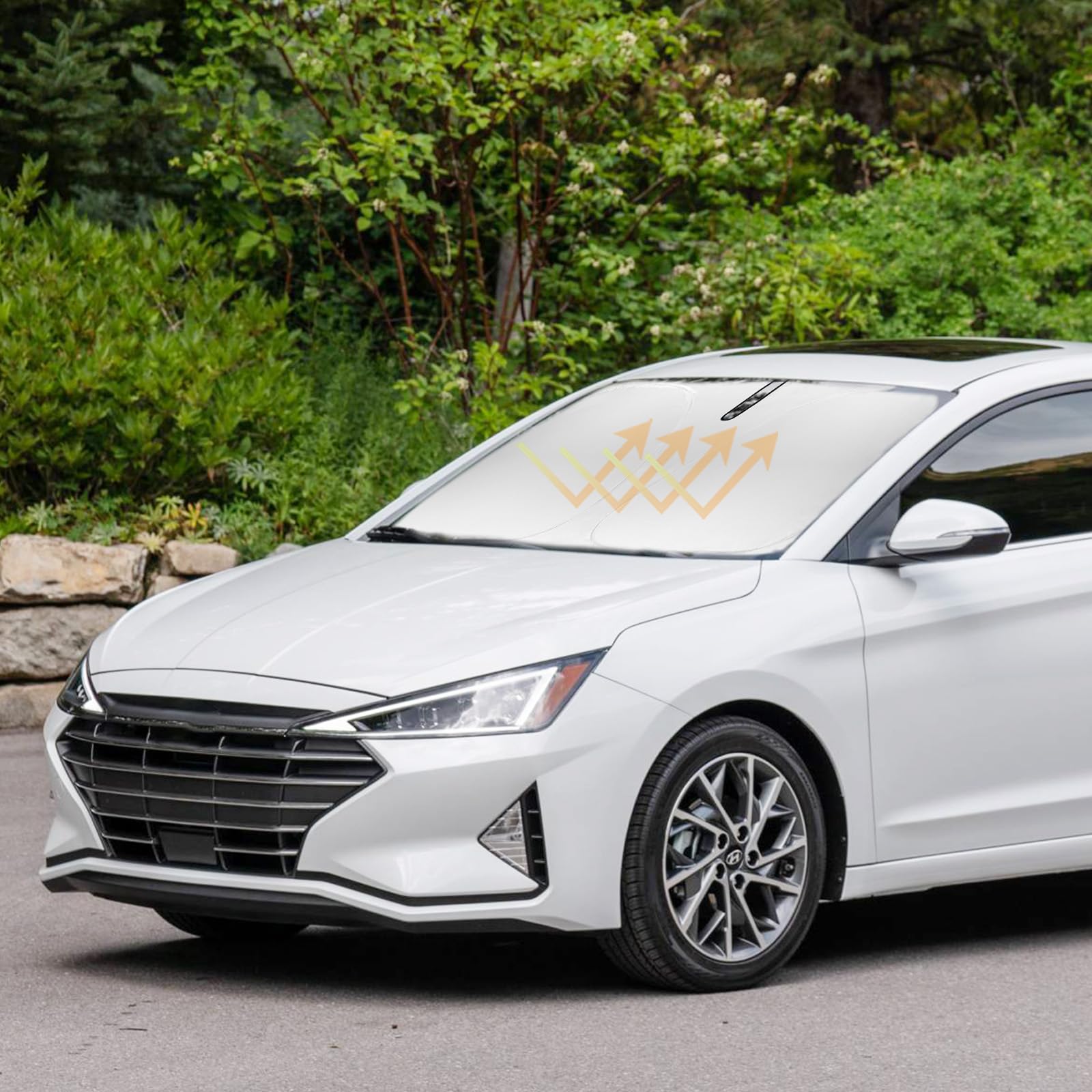 Sun Shade for Elantra Windshield Sunshades for Hyundai Elantra 2017-2019 2020 Windshield Cover Foldable Front Window Shields 240