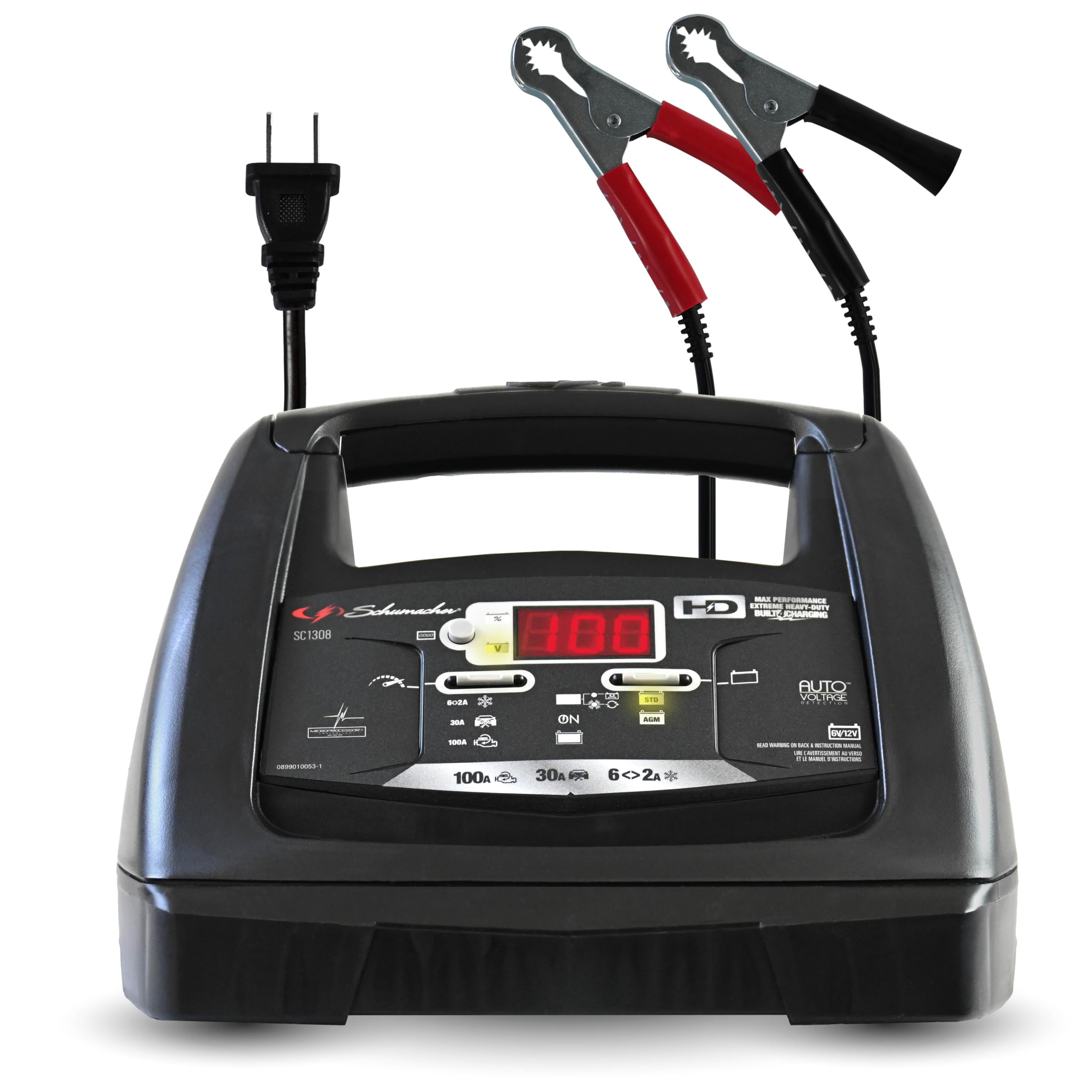 Schumacher Electric 6A Battery Charger and 85A Engine Starter, 6-in-1 Solution for 6V/12V Batteries, Maintainer, 30 Amp Boost, S