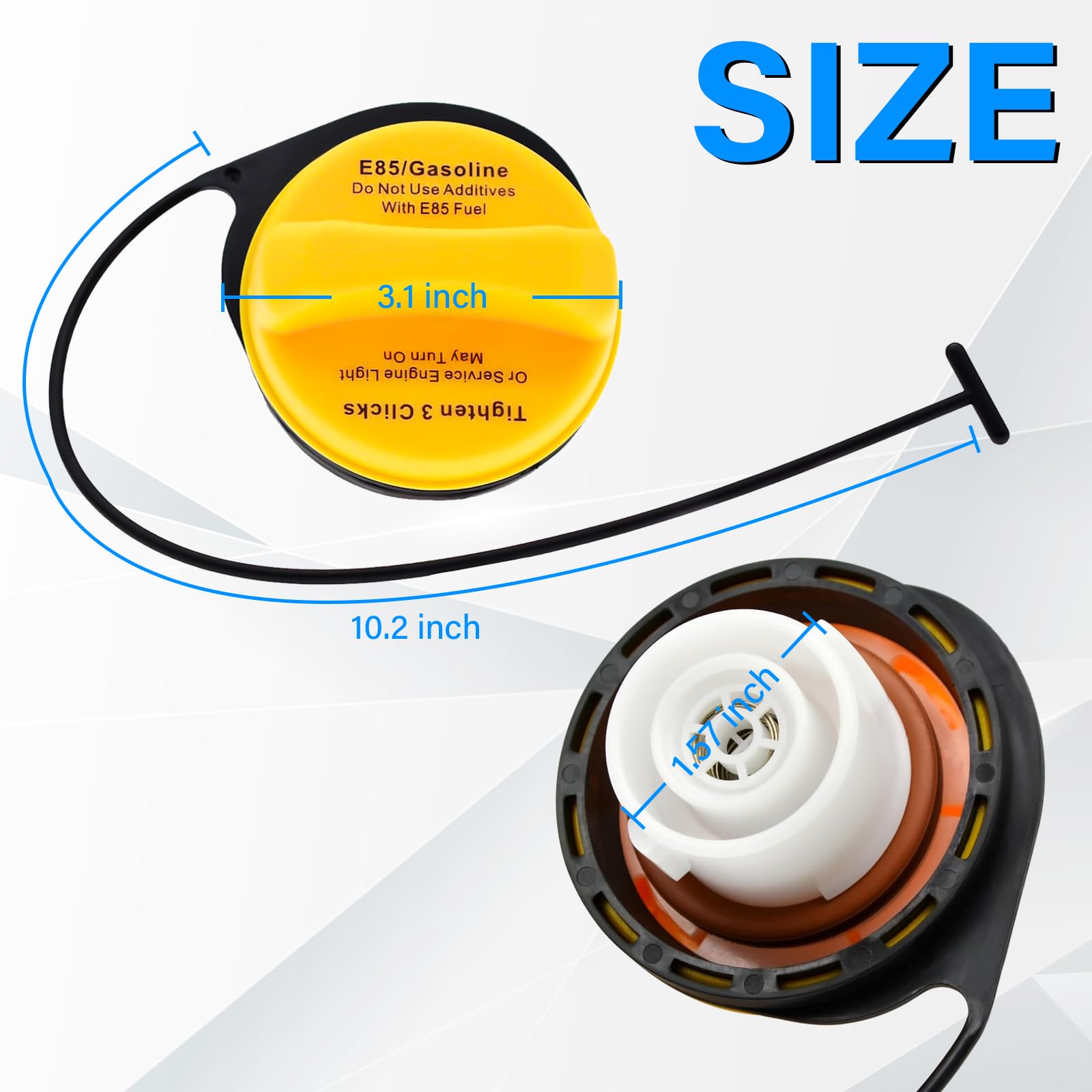 E85 Gas Cap Replasement for Chevrolet Silverado 1500, Suburban 1500 Tahoe Avalanche, 2009-2011 Cadillac Escalade ESV/EXT & 2007-