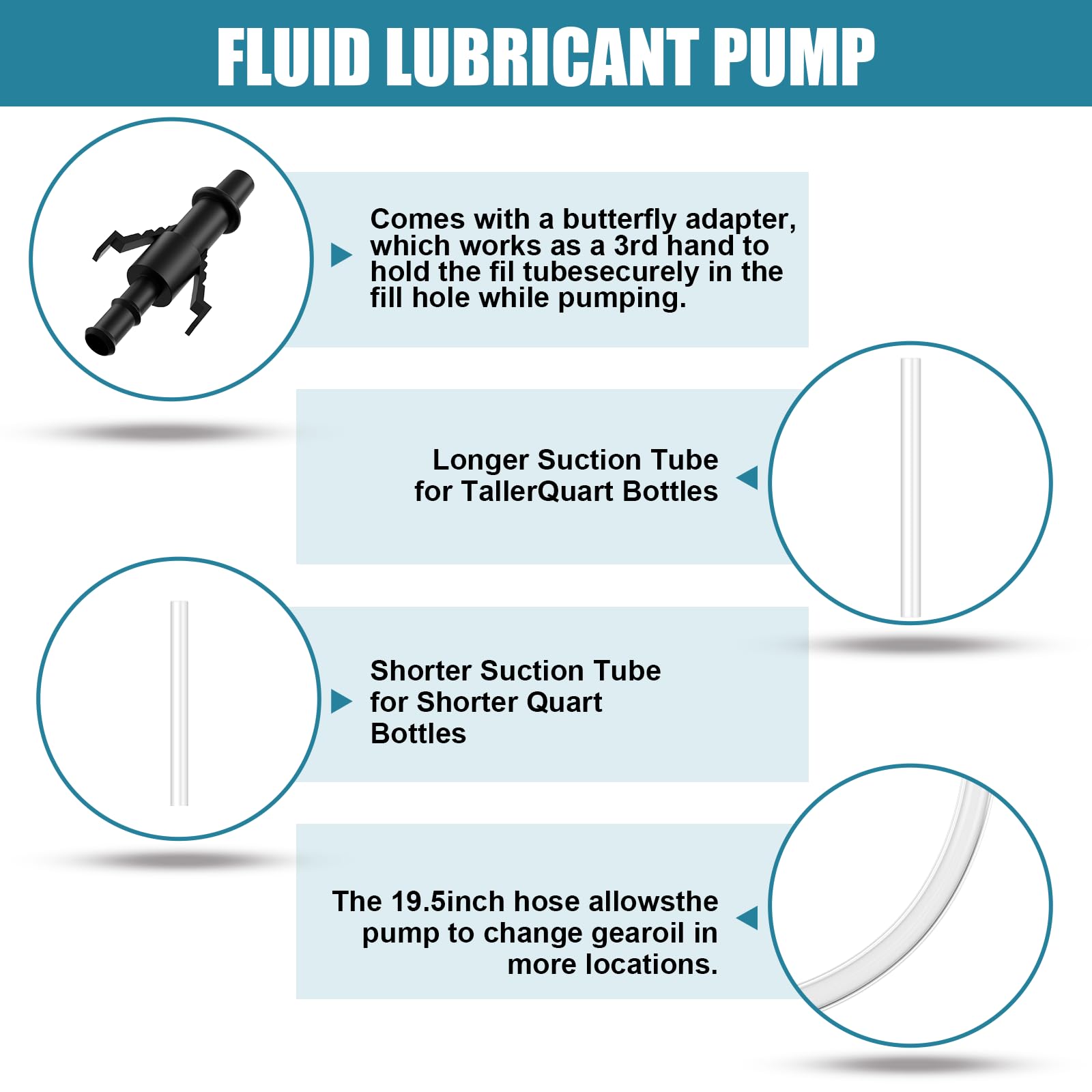 Fluid Pump for Standard Quart Bottles - 8cc Per Pump Stroke