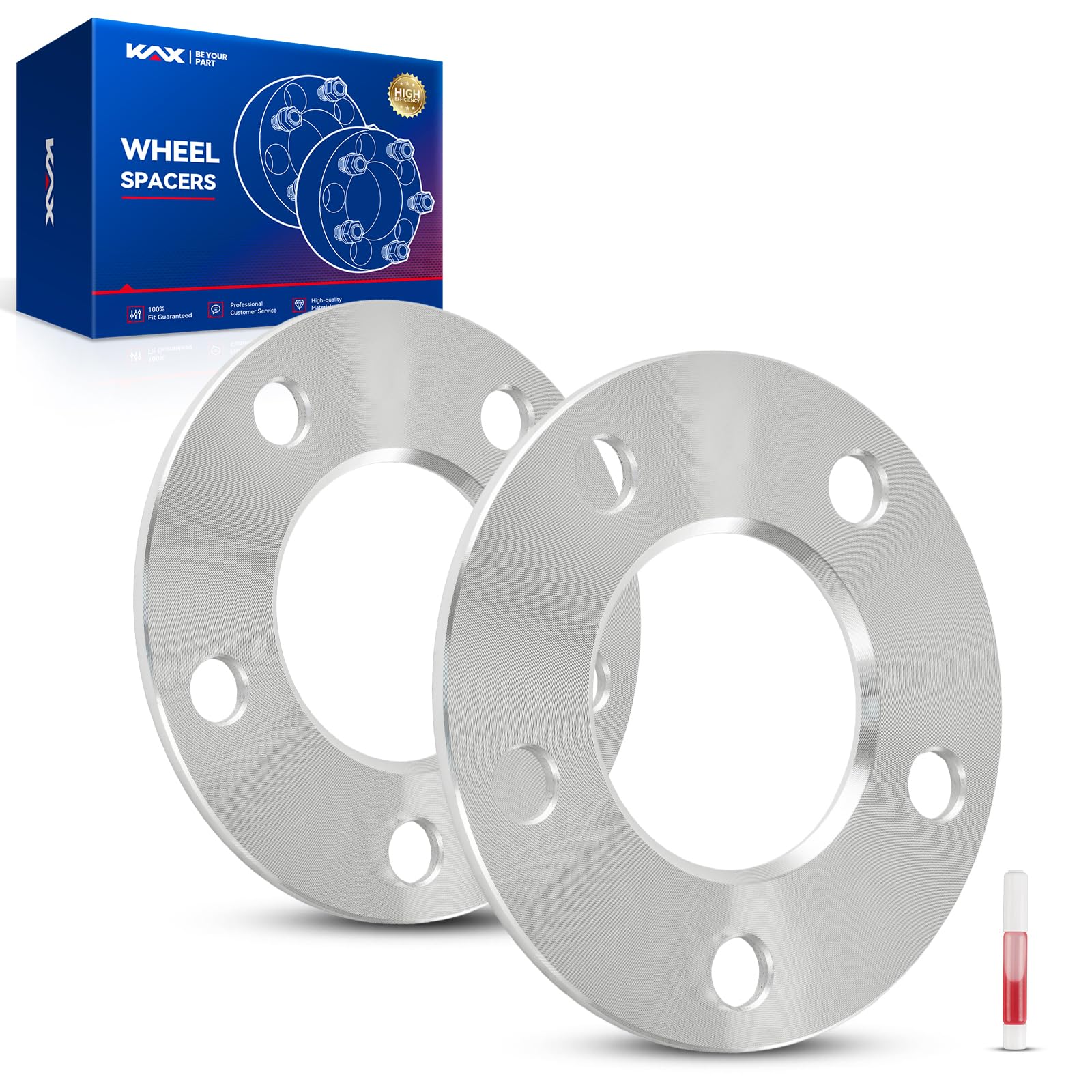 Kax 5X115 Wheel Spacers,Silver Forged 3/16'' Hub Centric Wheel Spacer Adapters Fit For M14X1.5 Studs 71.5Mm Hub Bore,Fit For Cha