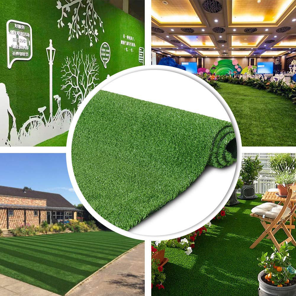 Synthetic Artificial Grass Turf 11Ftx54Ft, Indoor Outdoor Balcony Garden Pet Rug Turf Home Decor, Faux Grass Rug Carpet With Dra