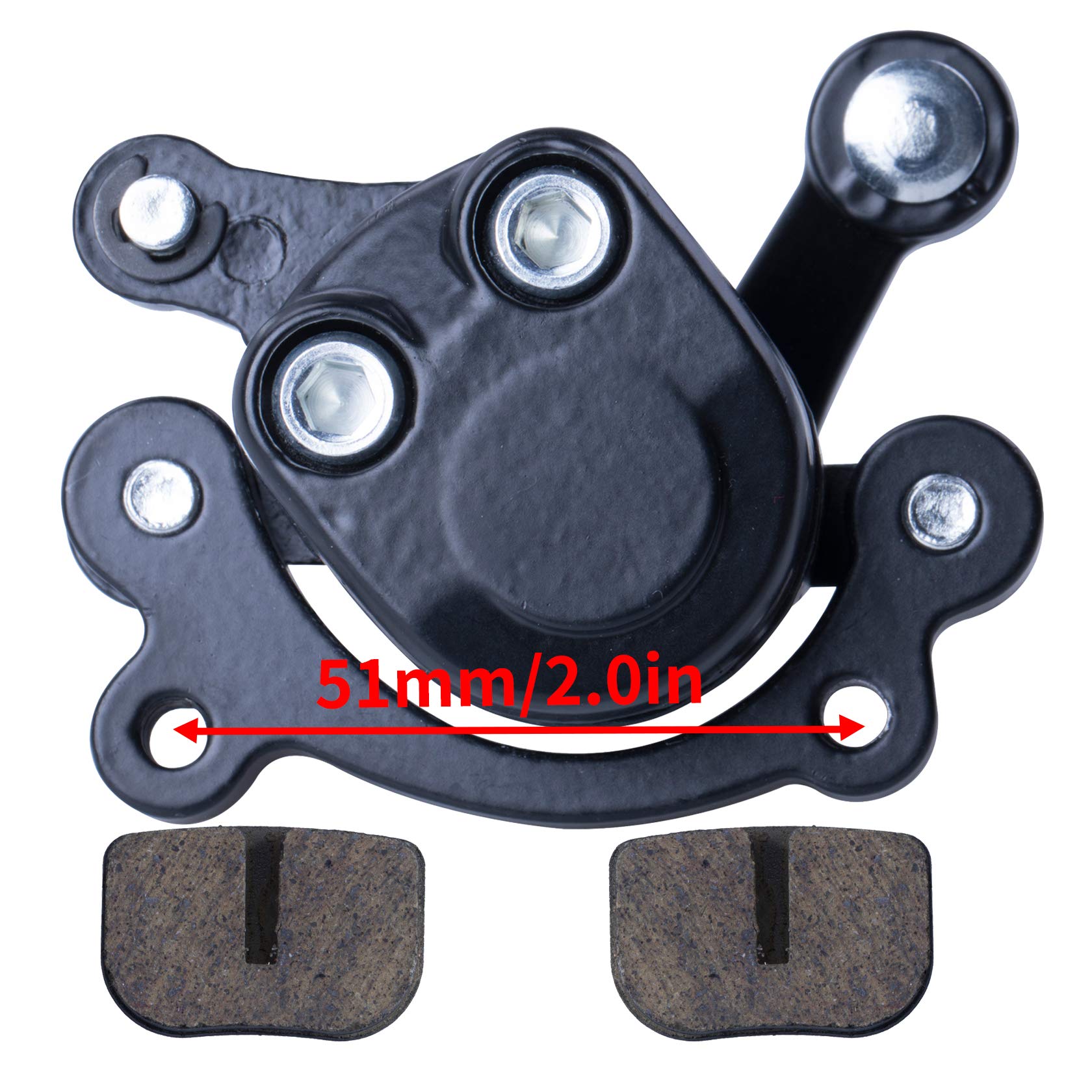 Mwmnun Rear Disc Brake Caliper With Replaced Pad Compatible With 47Cc 49Cc Pocket Bike Stand Up Goped Scooter Motovox Mbx10 Mbx11 Mini Dirt Bike Mm-B80-Br Mm-B105 80Cc 2.5Hp Moto Mini Bike
