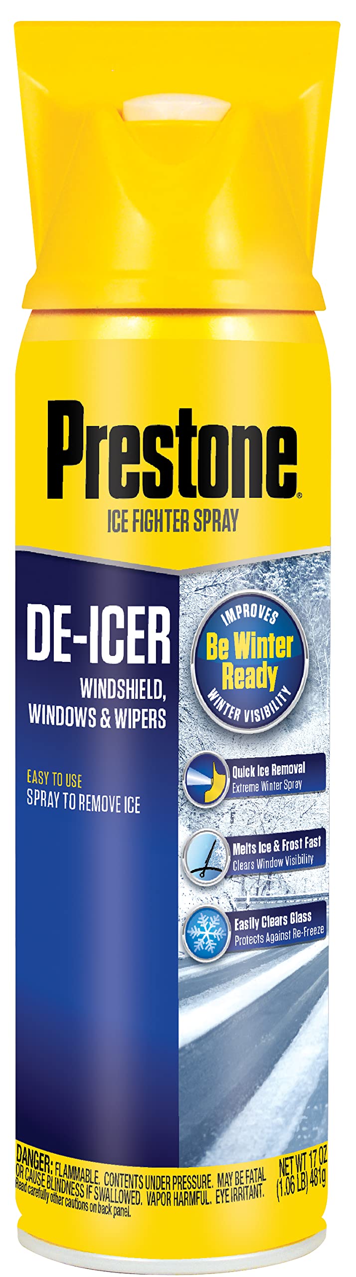 Prestone As244 Windshield De-Icer - 17 Oz. Aerosol