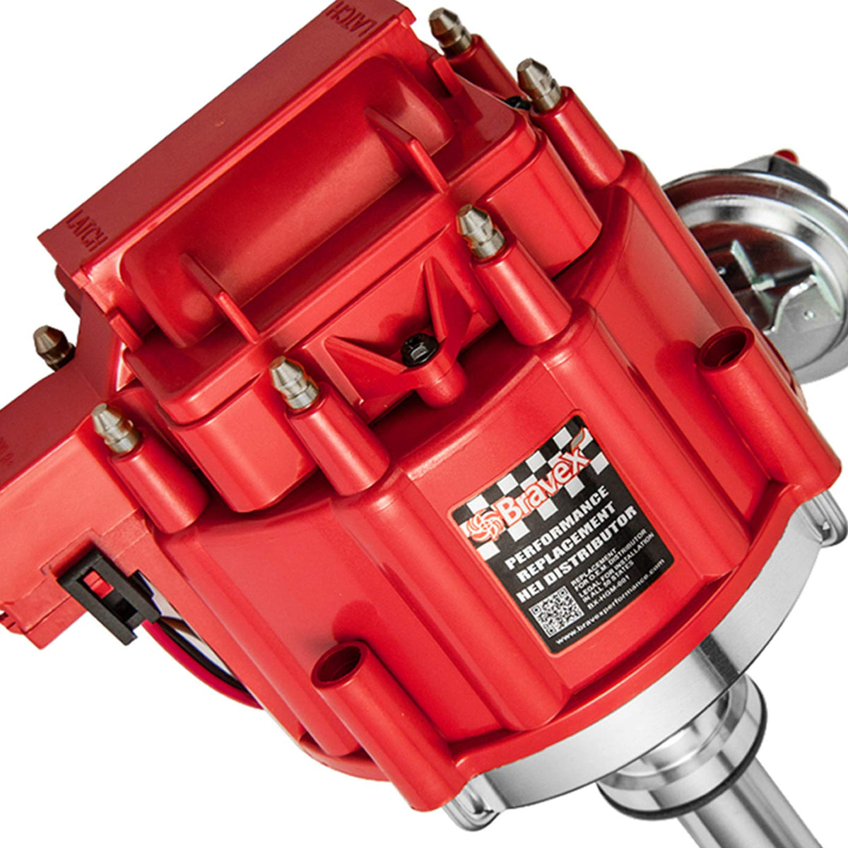 STEINBRCKE High Performance Red Cap HEI Distributor for Chevy gm SBC 283 305 307 327 350 400 BBC 454 396 427 Small/Big Block 65k
