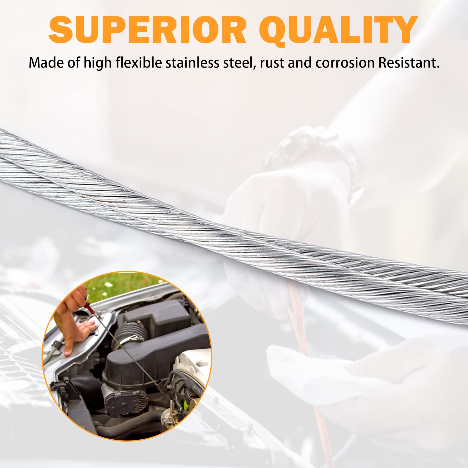 Yinlowa Transmission Dipstick for Jeep Liberty, Dodge Nitro, Chrysler 300 - Fits 2.7L to 6.4L CVT Automatic, Model 9336, 886