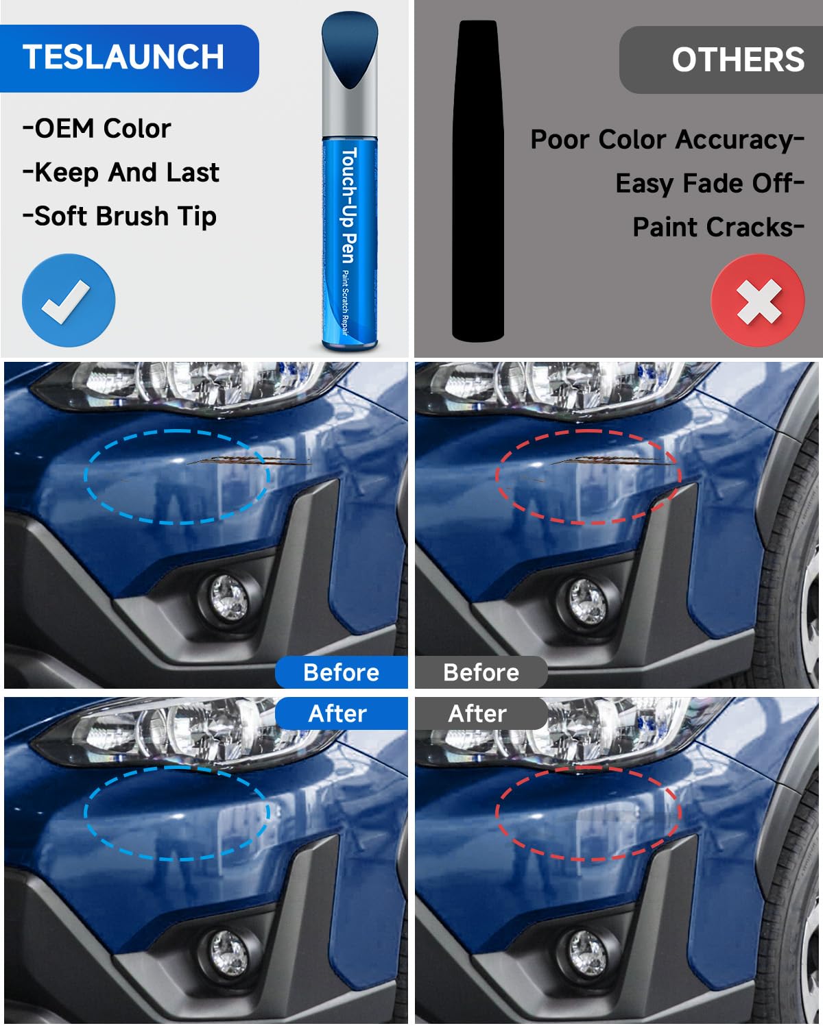 G1U Ice Silver Metallic Compatible with Subaru Exact Match Touch Up Paint Car Scratch Repair