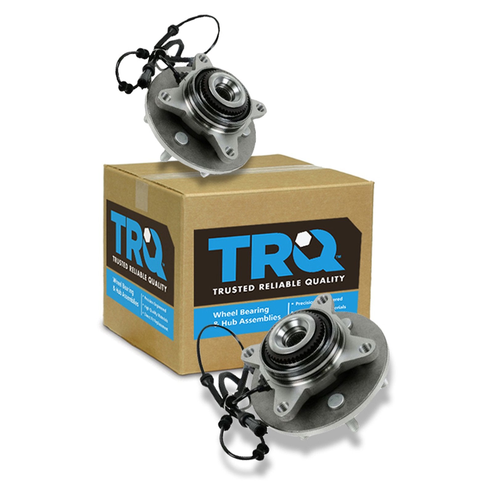 Trq Front Wheel Hub Bearings Assembly Set Compatible With 2004-2005 Ford F-150 2004 F-150 Heritage
