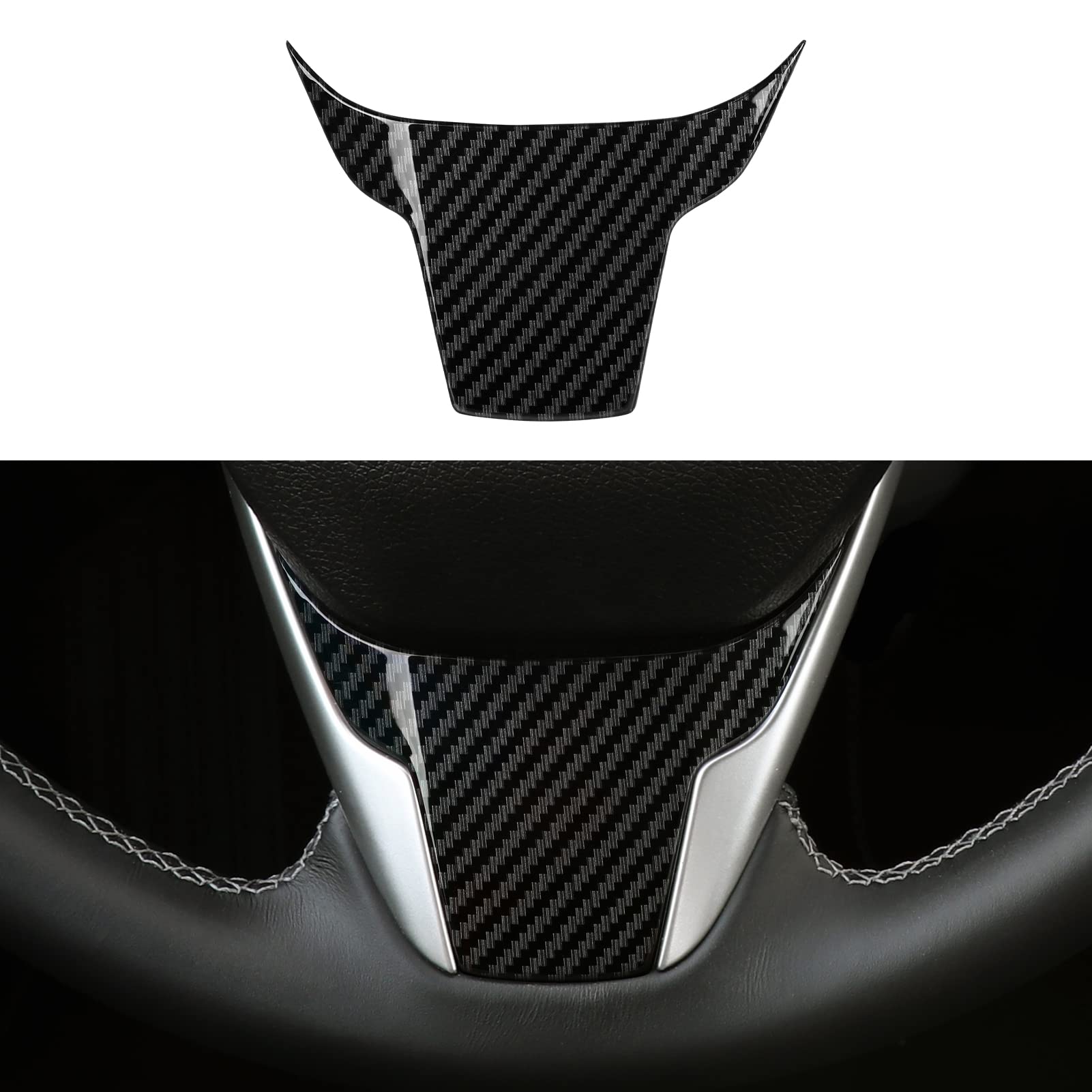 BRMYL Steering Wheel Decal for Honda Civic 2016 2017 2018 2019 2020 2021 Accessories ABS Carbon Fiber Interior Stickers