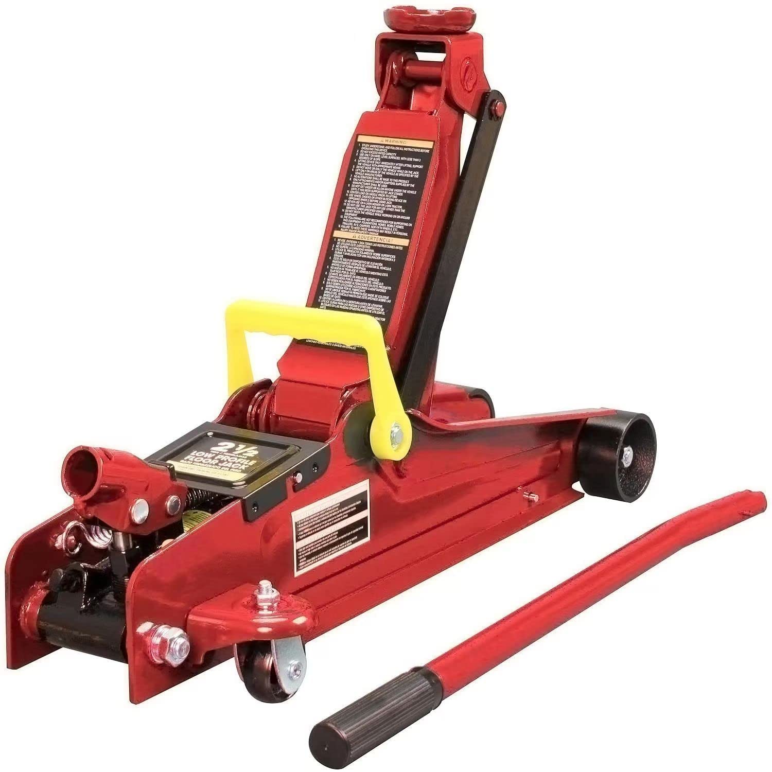 BIG RED T825051-1 Torin Hydraulic Low Profile Trolley Floor Jack with Single Piston Quick Lift Pump, 2.5 Ton (5,000 lb) Capacity