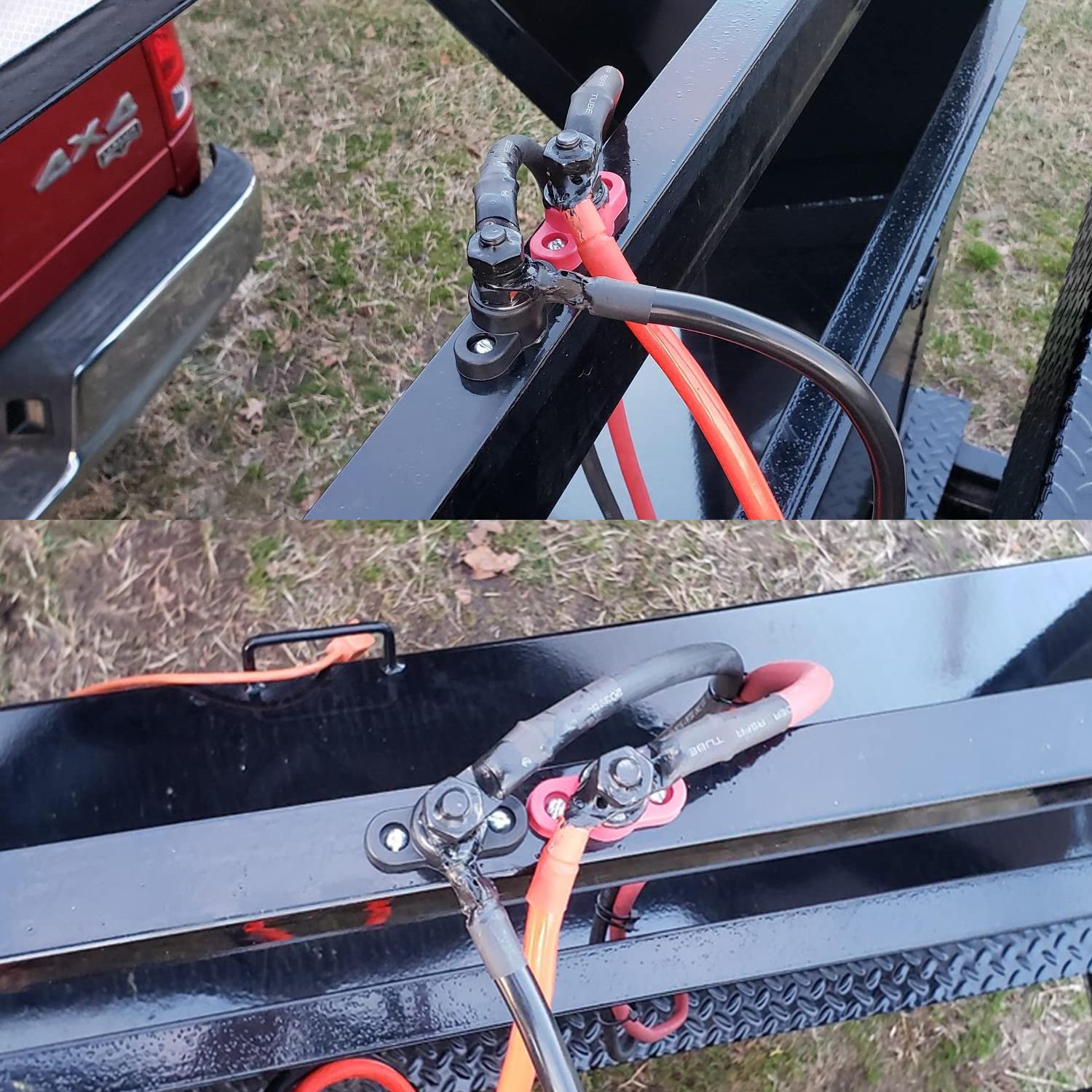 Ampper 3/8'' Single Stud Battery Junction Posts Block, Heavy Duty Power and Ground Junction Block Power Distribution Studs Termi