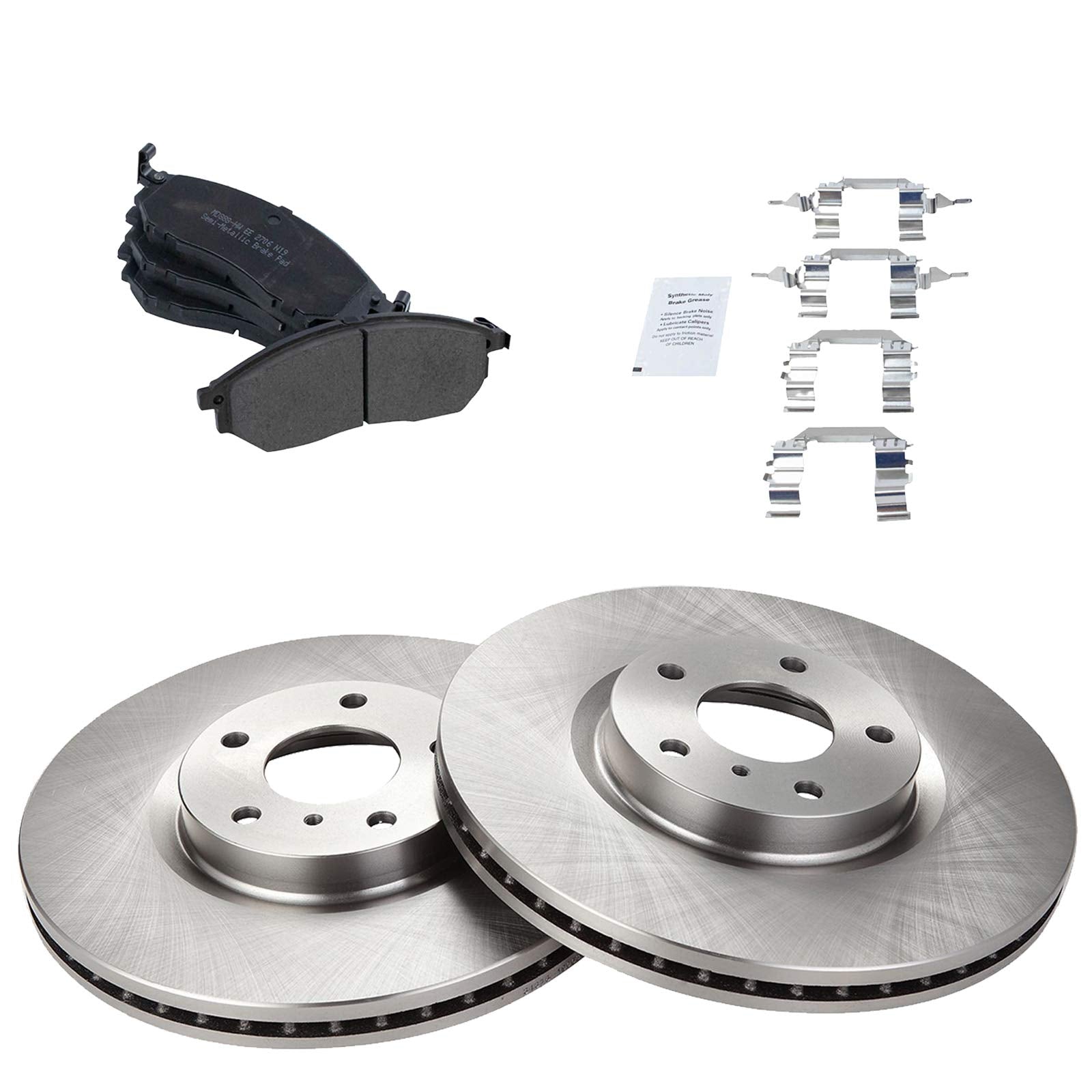 Trq Front Semi Metallic Disc Brake Pad & Rotor Kit Set For Nissan Infiniti