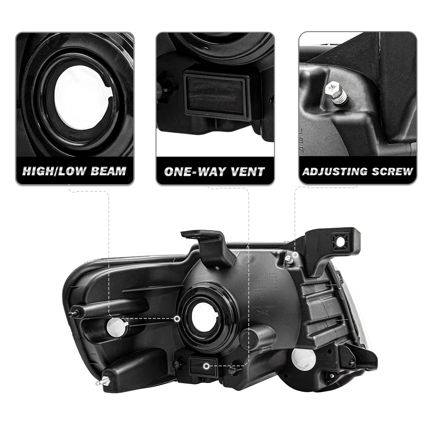 Sockir Headlight Assembly Replacement For 2006-2010 Ford Explorer Oe Style Headlamp Passenger & Driver Side(Chrome Housing With Amber Reflector)