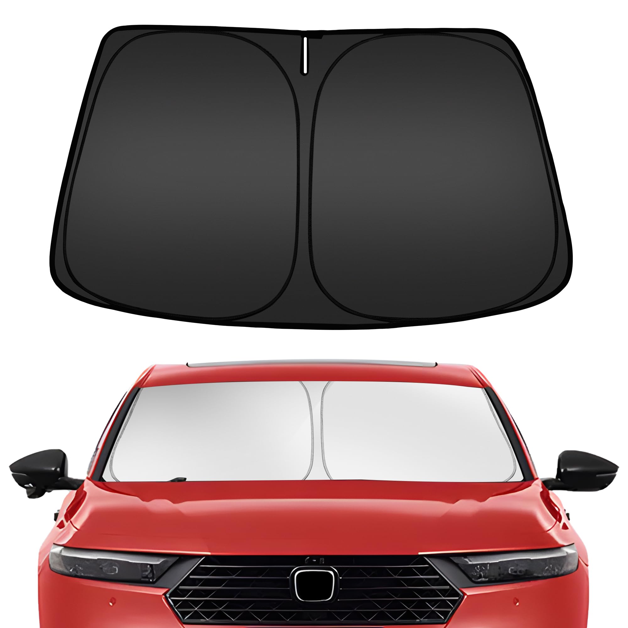 Arismotor Windshield Sun Shade For Honda Accord Sedan 2018-2025, Custom Fit Foldable Front Window Sunshade Sun Visor Protector,