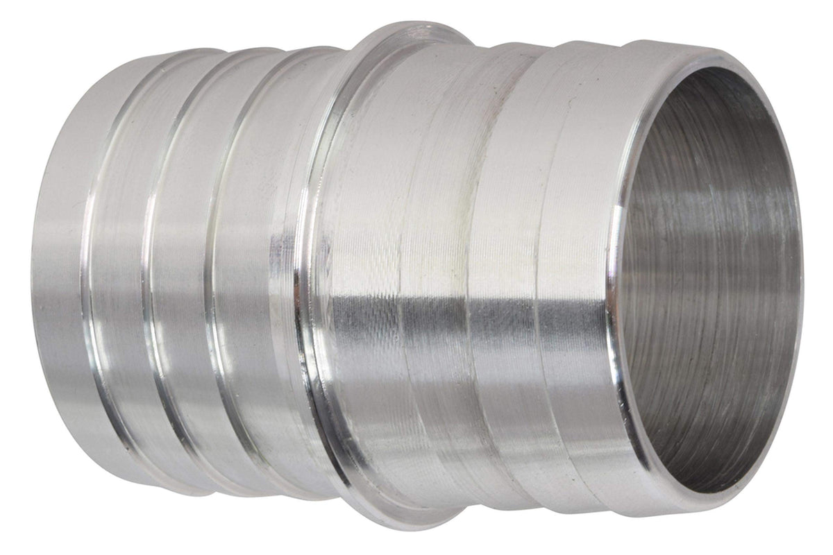 Ict Billet 1-1/2' To 1-1/2' Inch Hose Barb Splice Coupler Repair Mend Fitting Adapter Connector Radiator Coolant Intercooler Heat Exchanger Fluid Designed & Manufactured In Usa Bare Aluminum An627-24A