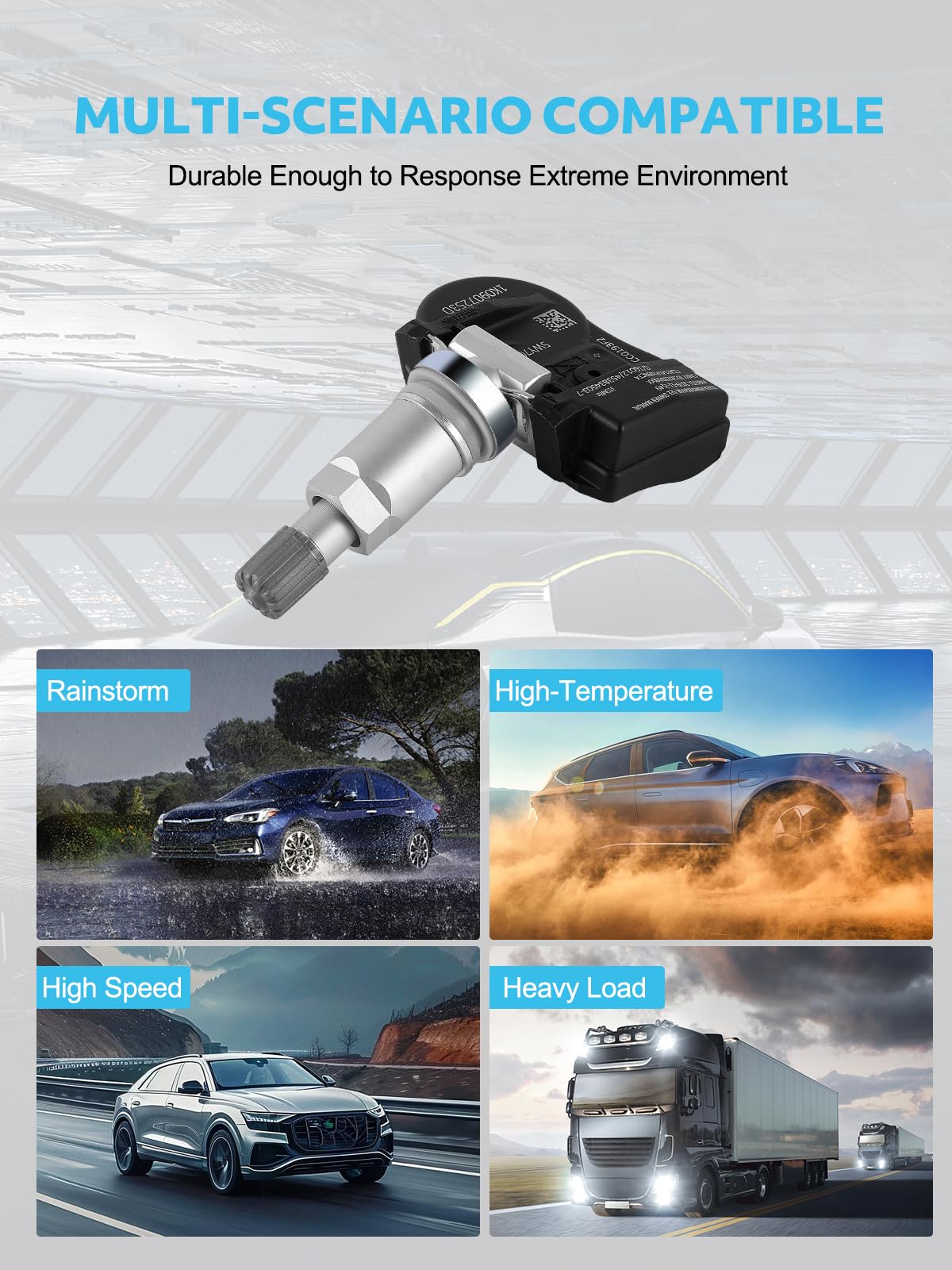 TAUTOY 1K0-907-253D Tire Pressure Monitoring System TPMS Sensors for 2006-2013 Audi A3 A4 A5 Q5 TT, VW Beetle CC EOS GLI Golf GT