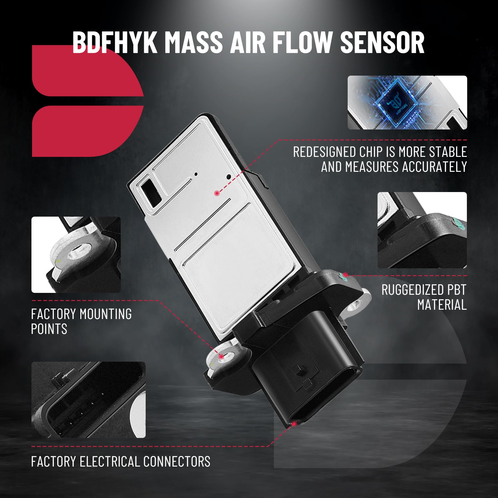 BDFHYK Mass Air Flow Sensor Meter MAF 22680-7S000 AF10141 Compatible with Altima Infiniti G37 Suzuki, 2003-2009 350Z 3.5L, 2009-