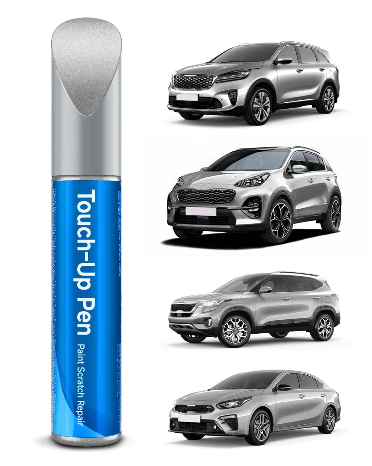 RSACET Sparkling Silver(KCS) Touch Up Paint Compatible with Kia Exact Match Touch Up Paint Car Scratch Repair