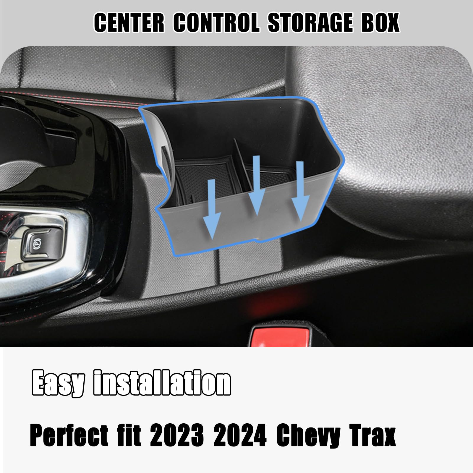 Neepiar Center Console Organizer Compatible With 2024 2025 Chevy Trax Center Console Middle Storage Box Insert Storage Tray Seco