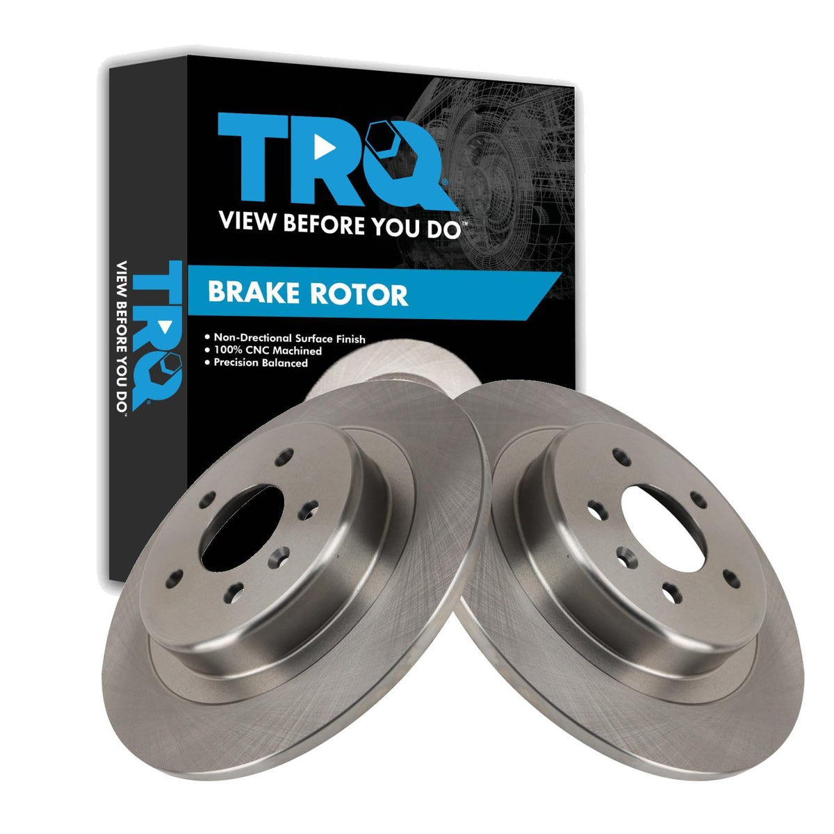 Trq Rear Brake Rotors Set Compatible With 2016-2018 Buick Envision