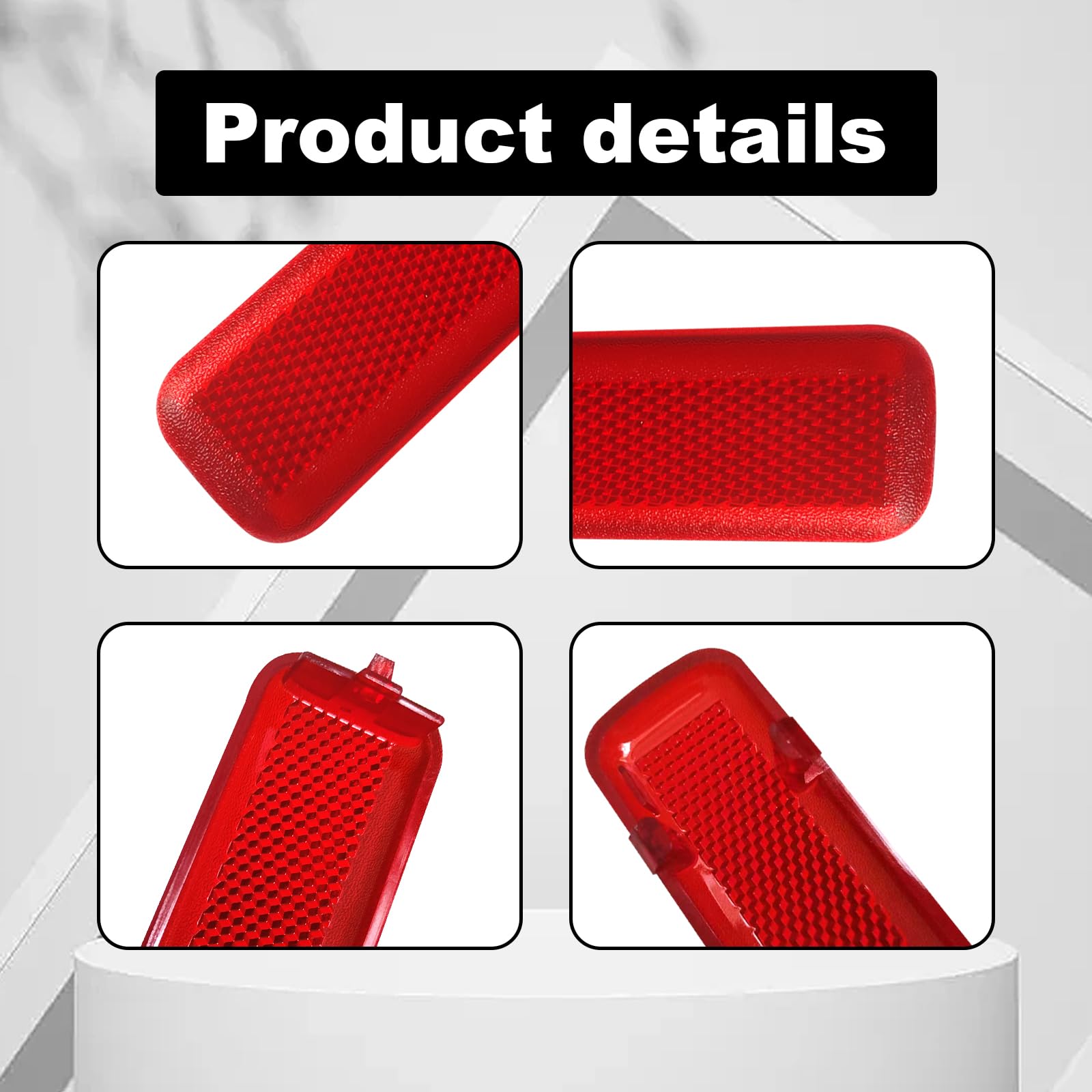 1 Pair Rear Left Driver And Right Passenger Side Door Red Reflector Panel Compatible With Chevrolet Gmc Replaces # 15183155,15183156