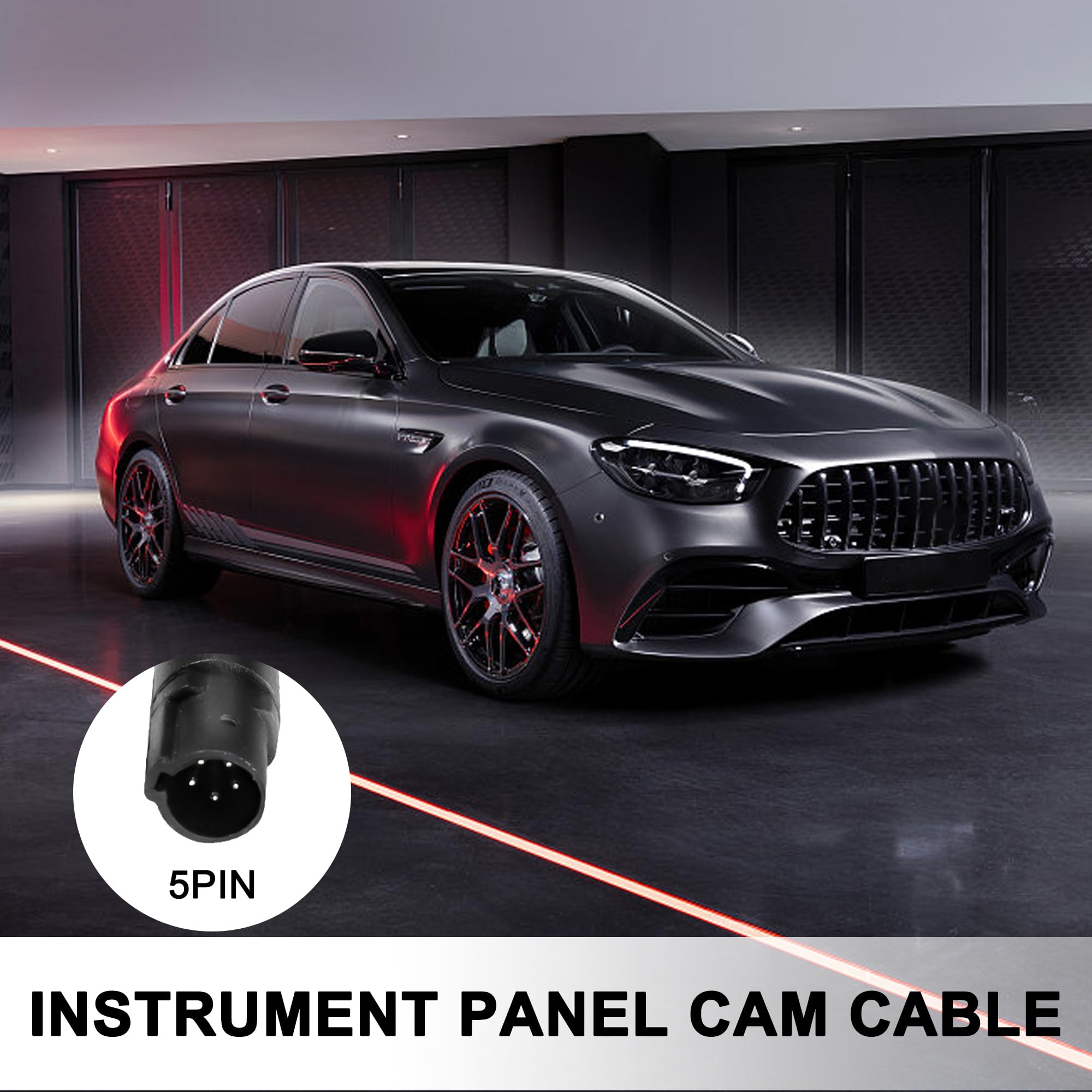 Meiryfa 5 Pin Dash Cam Cable Rear View Camera Wire 5 Pin Male To 2.5Mm Male Plug Car Backup Camera Reverse Mirror Extension Cord