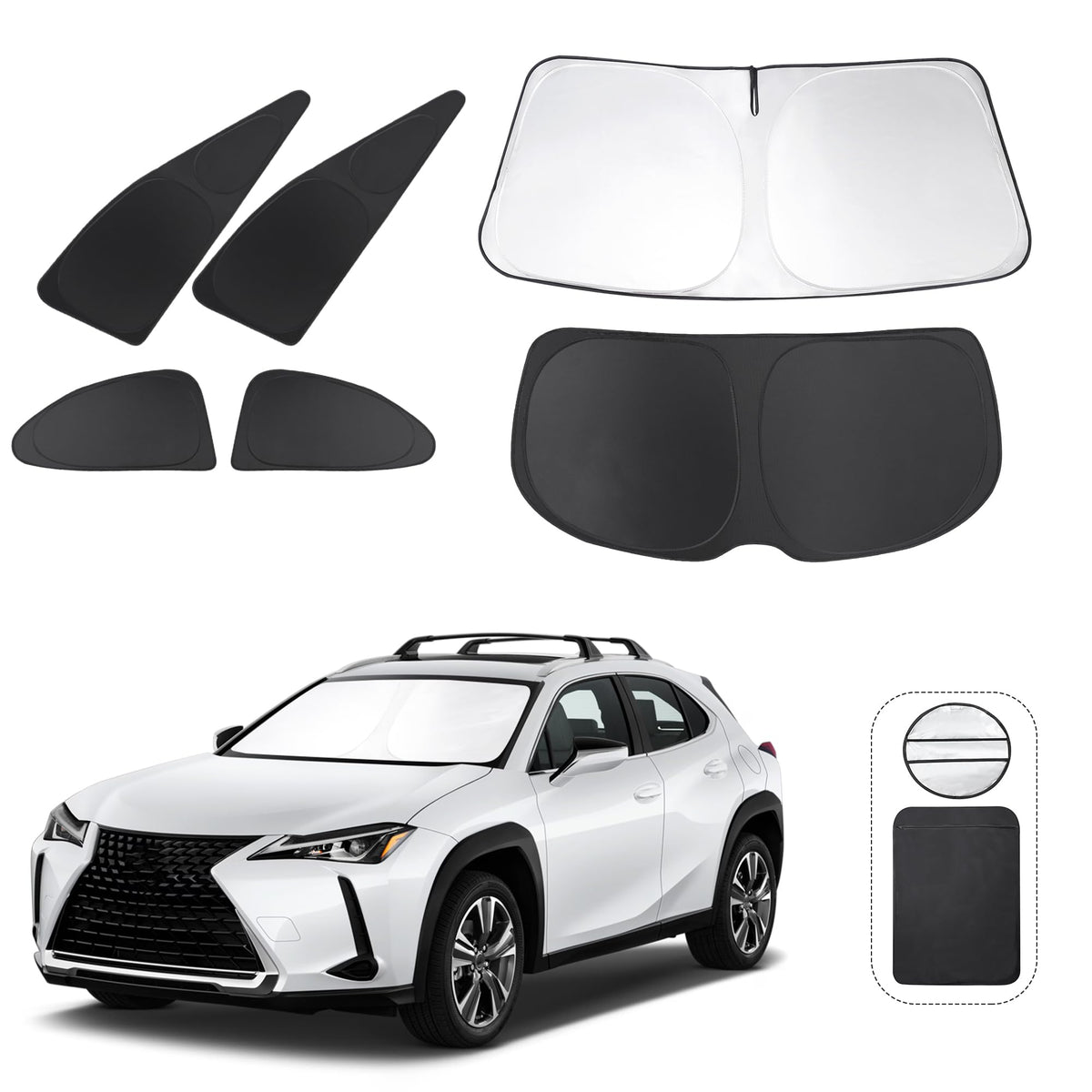 TINGLU Window Shades for Lexus UX 2019-2024 2025 Accessories Car Side Full Windows Windshield Sun Shade Sun UV Rays & Privacy Pr