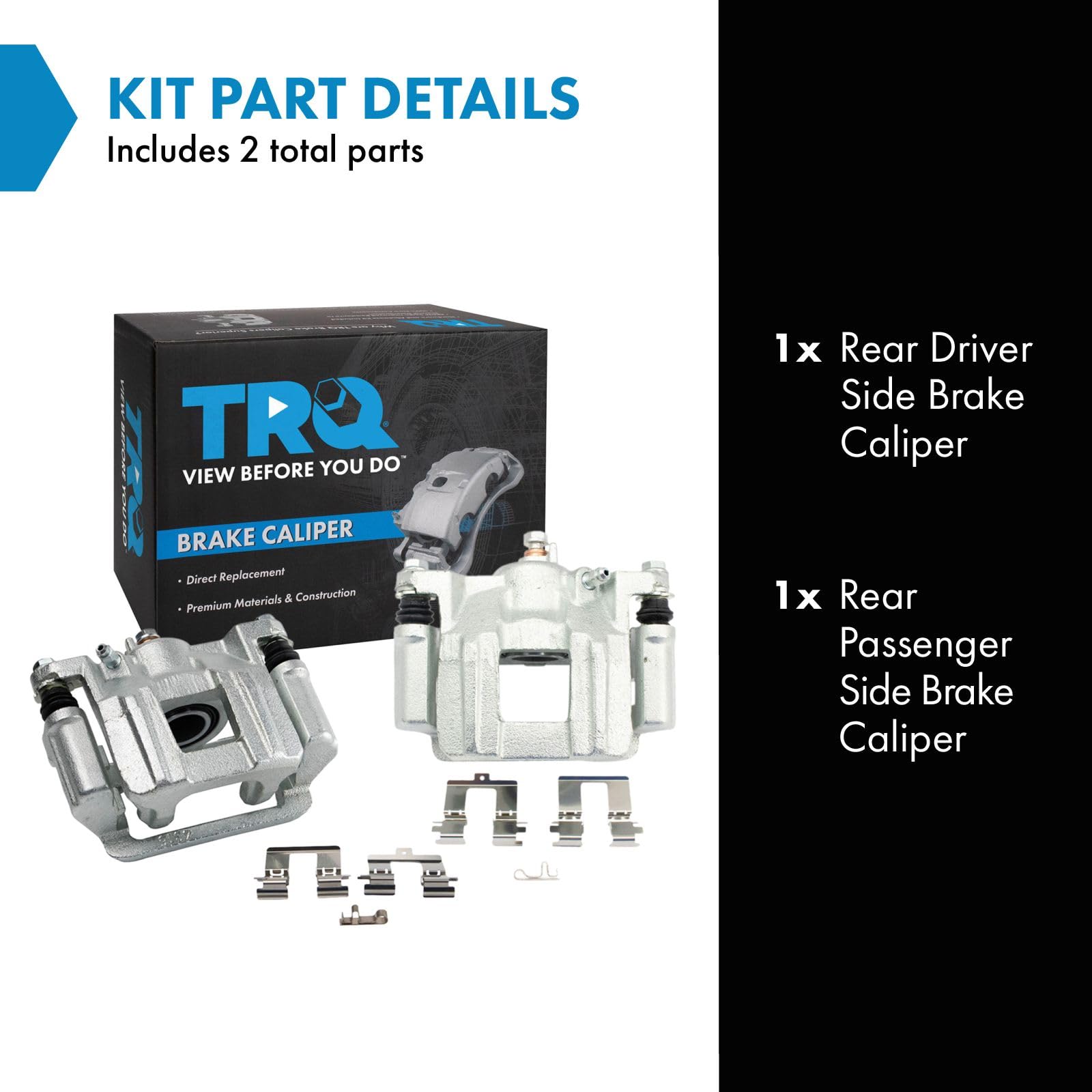 Trq Rear Brake Caliper Set Compatible With 2009-2015 Honda Pilot