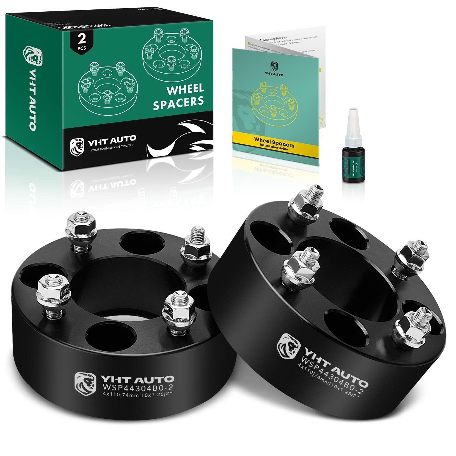 YHTAUTO 4X110mm Wheel Spacers 2 Inch Fits Honda, Suzuki, Can-Am, Bombardier, Kawasaki, Yamaha Model, Grizzly, King Quad, Foreman