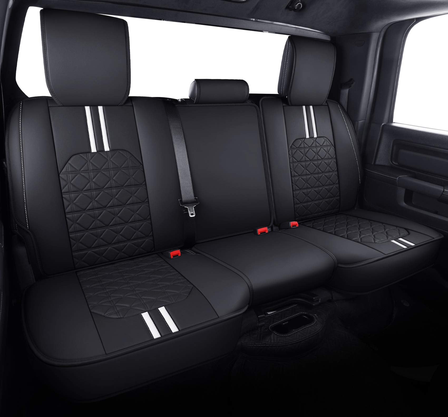 Yiertai Ram Seat Covers Fit For 2009-2023 2024 1500 Hd 2010-2024 2500/3500Hd Pickup Rear Seat Cover Crew Double Cab Quad Cab Wat