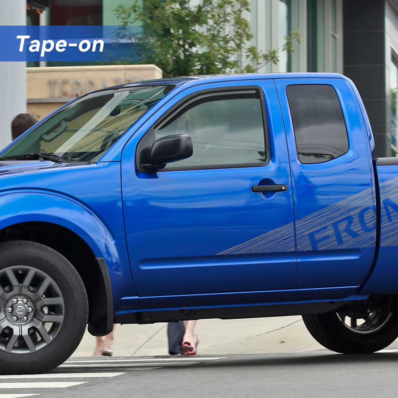 Window Visors Rain Guards For 2005-2020 Nissan Frontier King Cab, Out-Channel Window Vent Wind Deflectors Visors Shades For 05-2