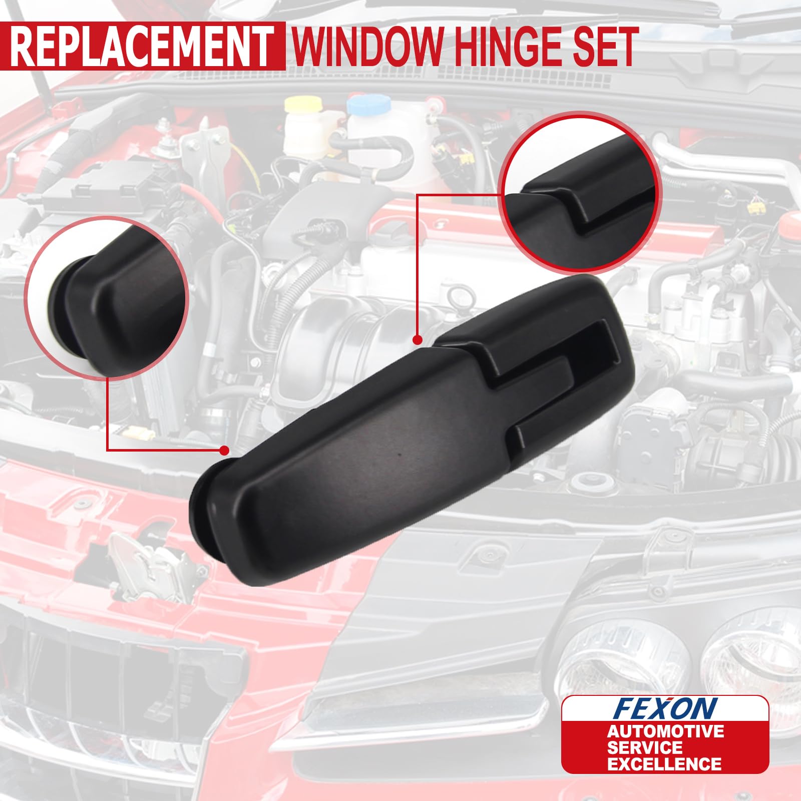 Fexon Rear Window Hinge Liftgate Tailgate Glass Hinge Set Replacement For 2001-2007 Ford Escape 2005-2007 Mercury Mariner Replaces Yl8Z78420A68Ba Yl8Z78420A69Ba 924-124