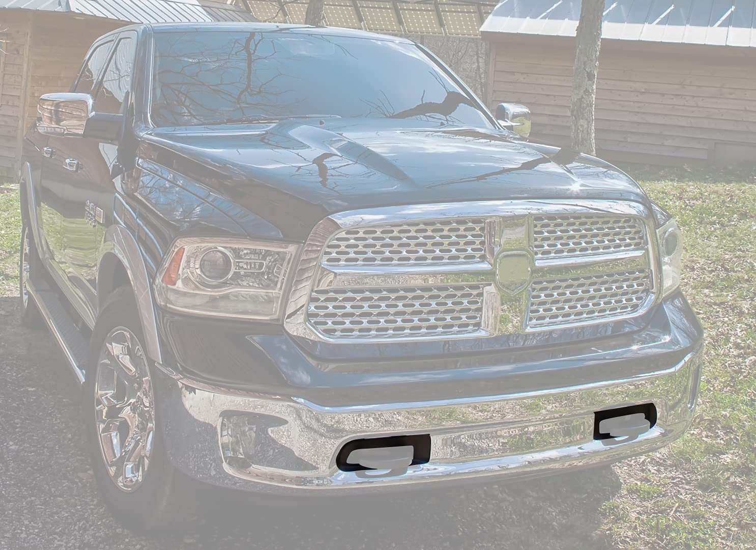 Kewisauto Front Driver Passenger Tow Hooks Bezel Bracket For Ram 1500 13-18, Left Right Tow Hook Bezel Set For Dodge Ram 1500 2013 2014 2015 2016 2017 2018 Accessories (2Pcs, Replace #68196982Aa)