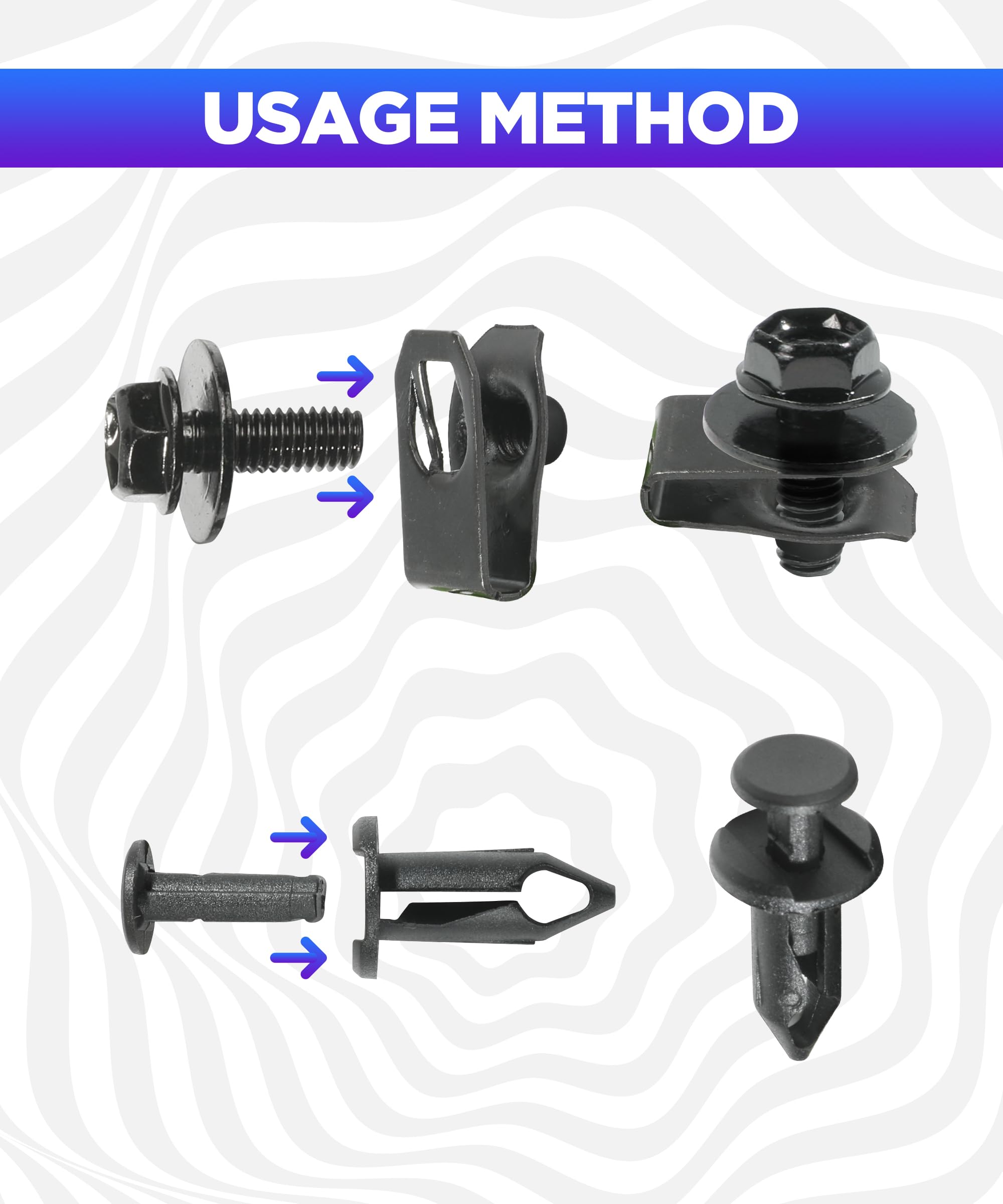35 PCS Engine Under Cover Splash Shield Guard Body Bolts, Splash Shield Guard Retainer Bumper Fender Liner Fastener Rivet Clips