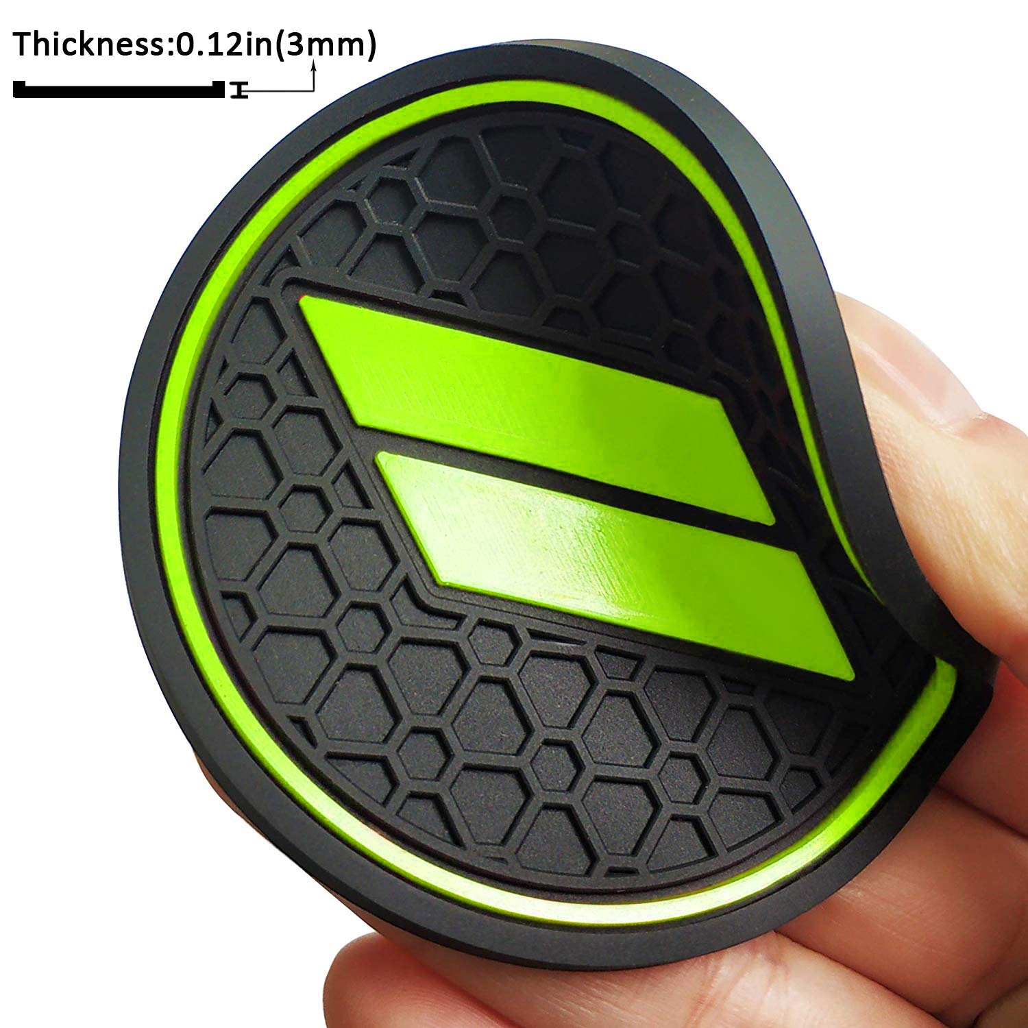 Auovo 11Pcs Anti-Dust Mats For Challenger Accessories 2015-2023 Custom Interior Cup Holder Inserts Door Pocket Center Console Liners For Challenger 2021 (Green)