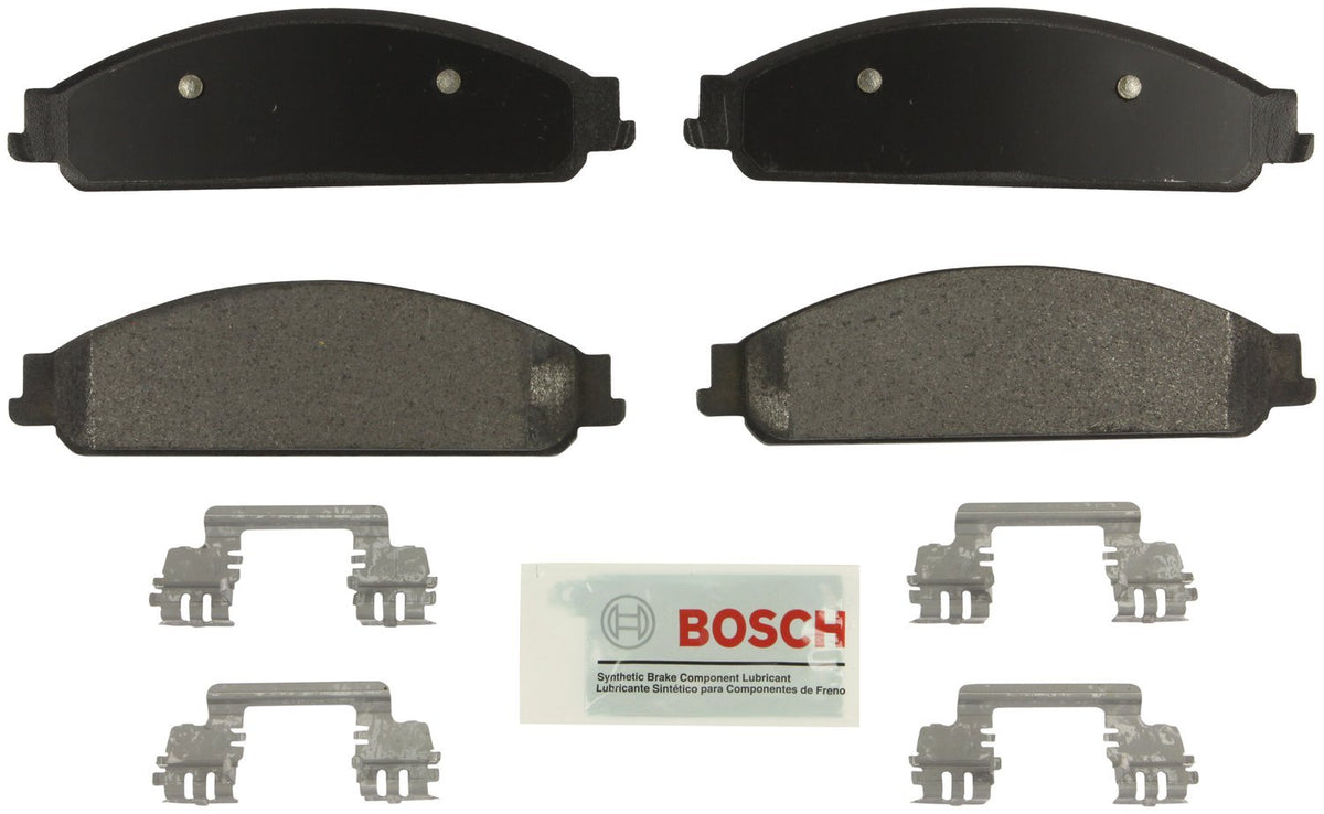 BOSCH BE1070H Blue Ceramic Disc Brake Pad Set With Hardware - Compatible With Select Ford Five Hundred, Freestyle, Taurus, Tauru