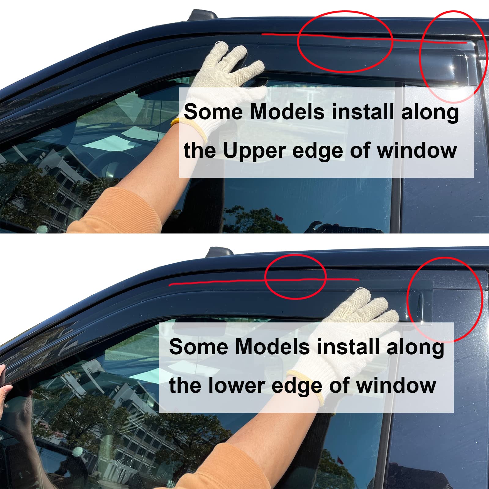Gldifa Window Visors Compatible With 2009-2016 Dodge Journey Sun/Rain Guards Wind Deflector 4Pc