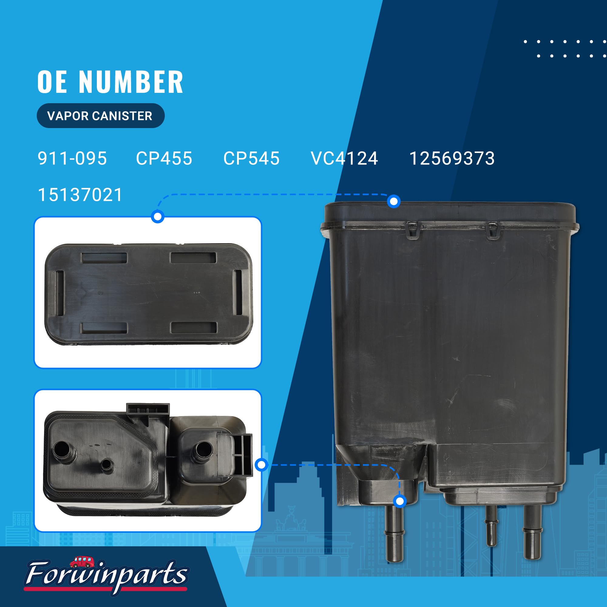 Forwinparts 911-095 Vapor Canister For Chevy Silverado Express Gmc Savana Sierra 1500 2500 3500 Hd Classic Workhorse W42 W62 200
