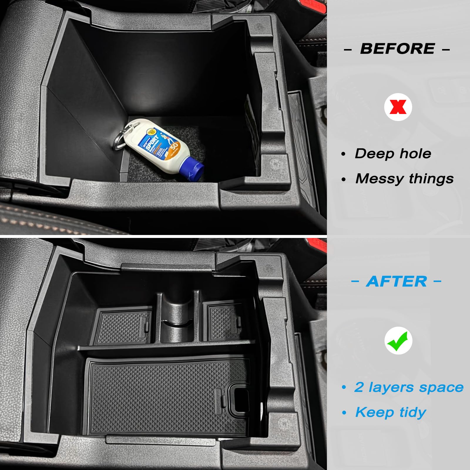 Jkcover Center Console Organizer Tray Compatible With 2025 Subaru Forester Interior Armrest Insert Storage Box Easy Removal Acce