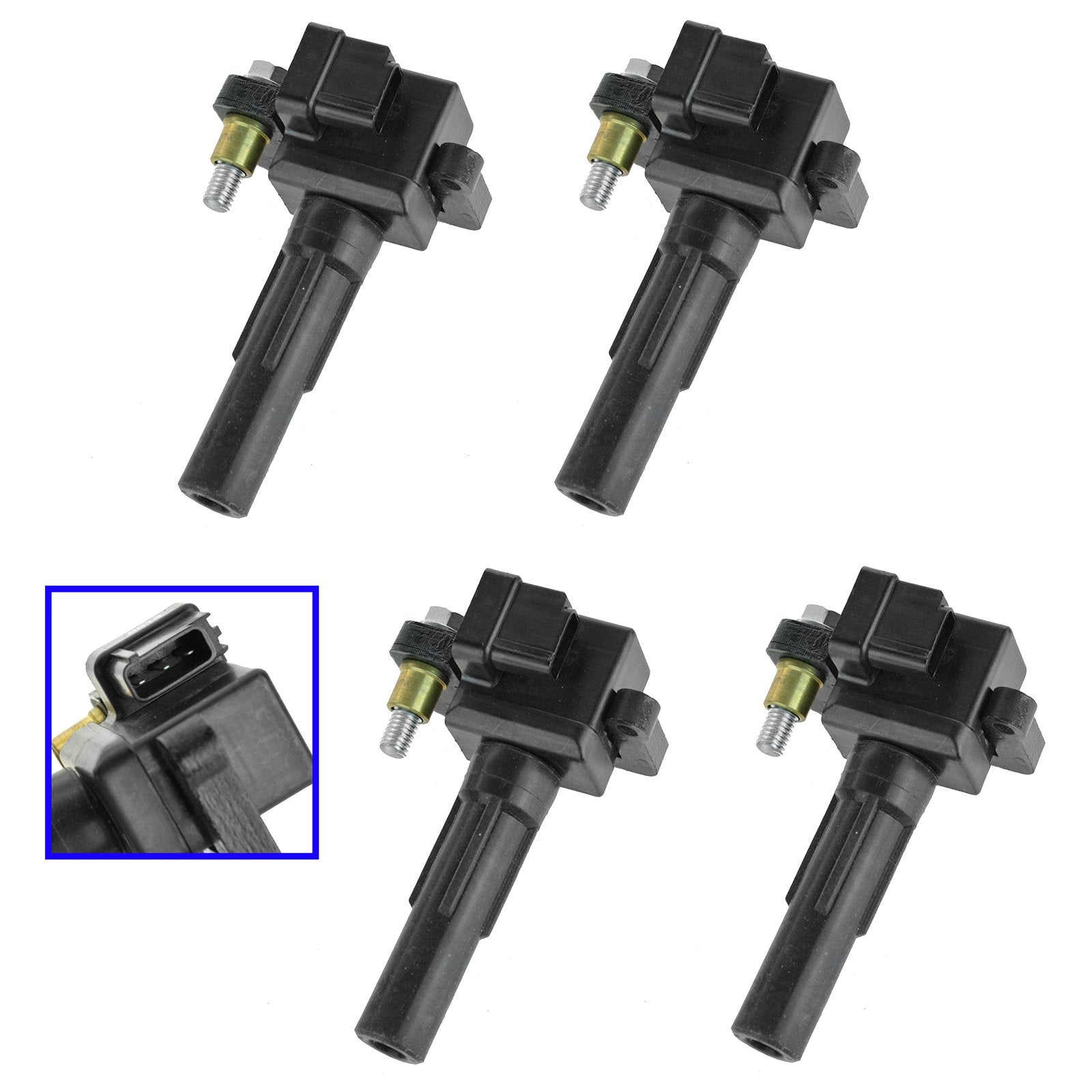 Trq Ignition Coil Set Compatible With 2002 Subaru Impreza