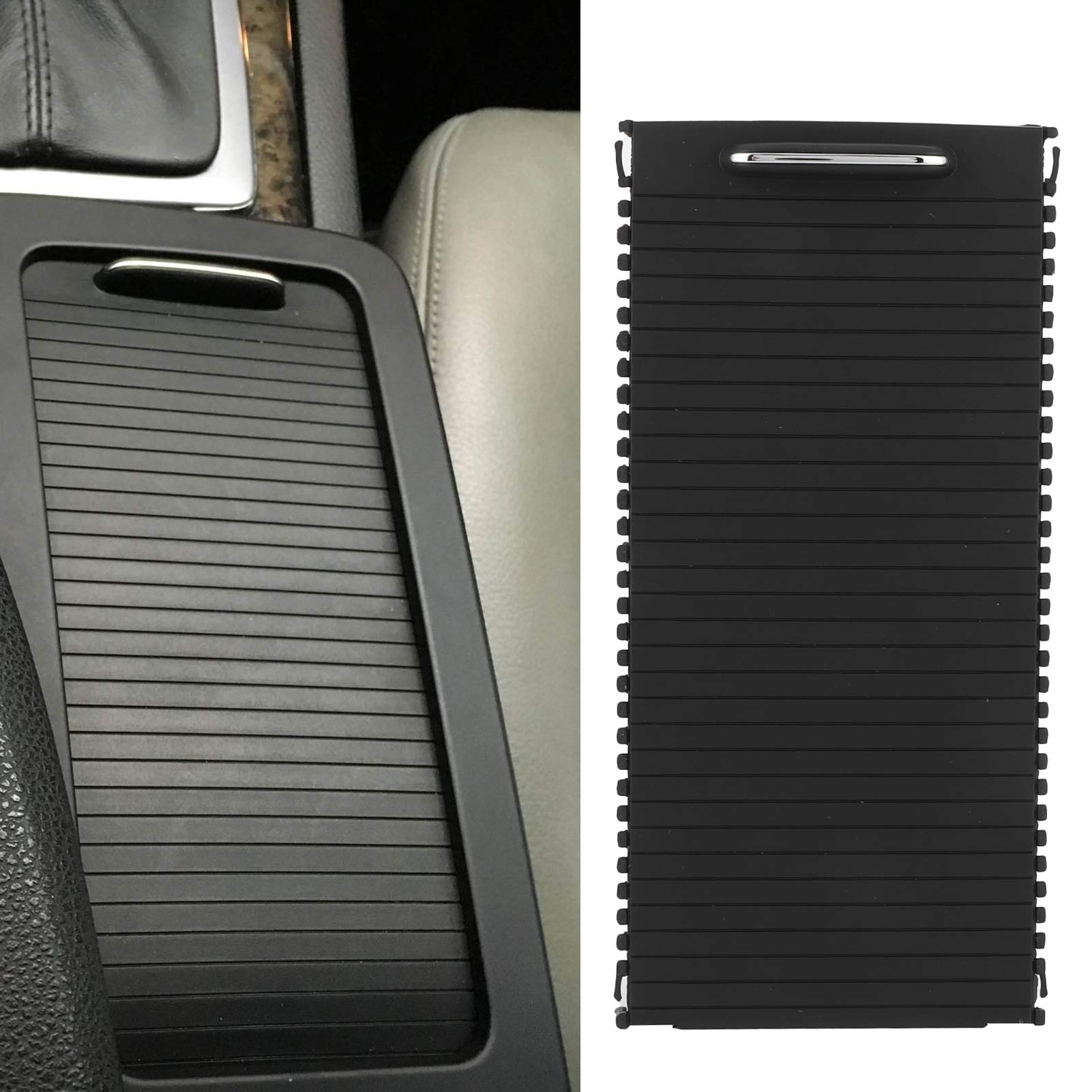 Aramox Center Console Roller Blind Cover Center Console Sliding Shutters A20468076079051 Compatible With Benz C-Class E-Class S204 W2