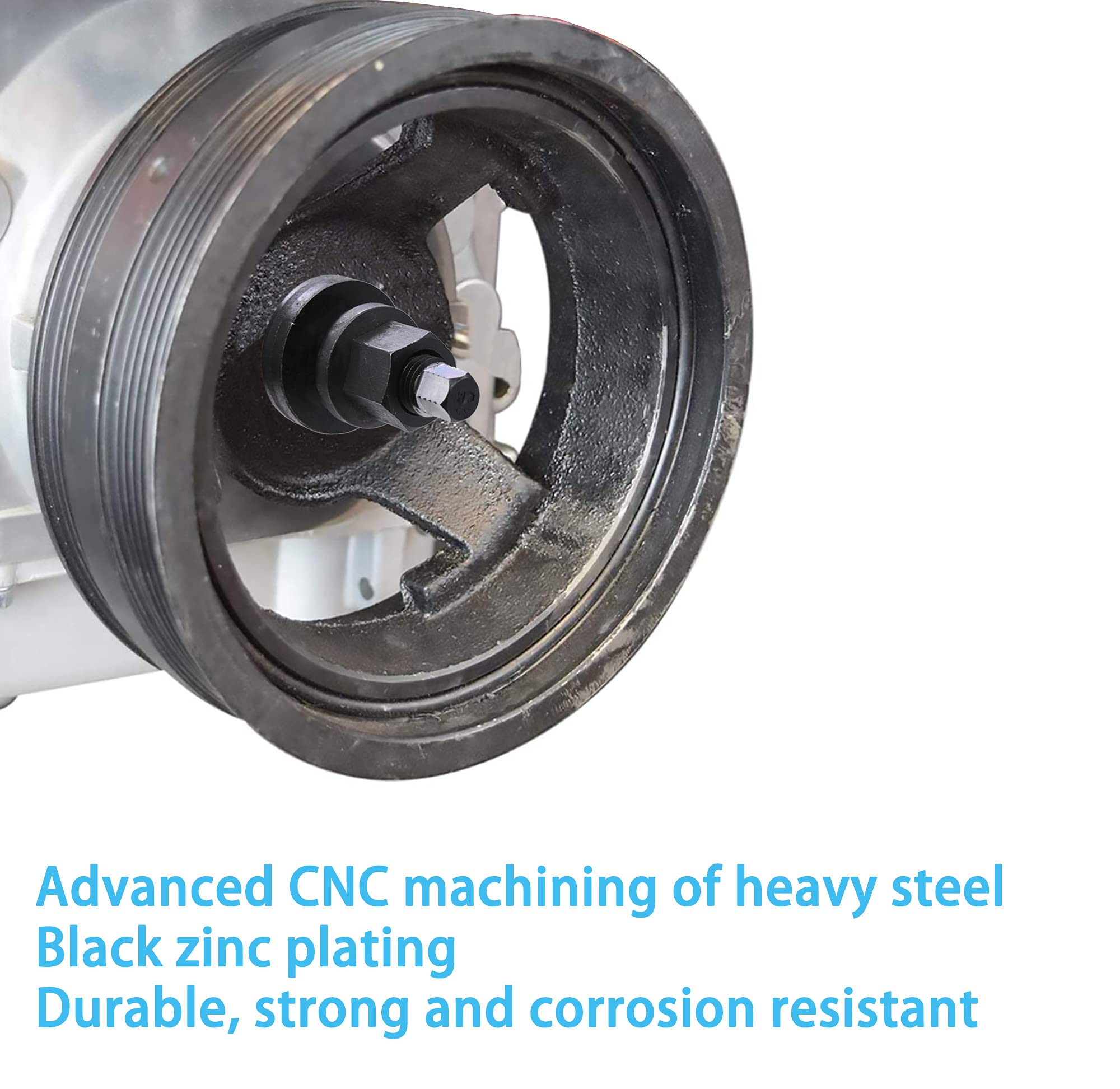 Seeboo Ls1 Harmonic Balancer Installation Tool Crank Pulley Install Tool 551141 Compatible With Gm 1997-Up V8 Ls/Ls1 Ls2 Ls3 Ls4 Lsx Lsa Ls6 Lq4 Lq9 With Wrench Flats