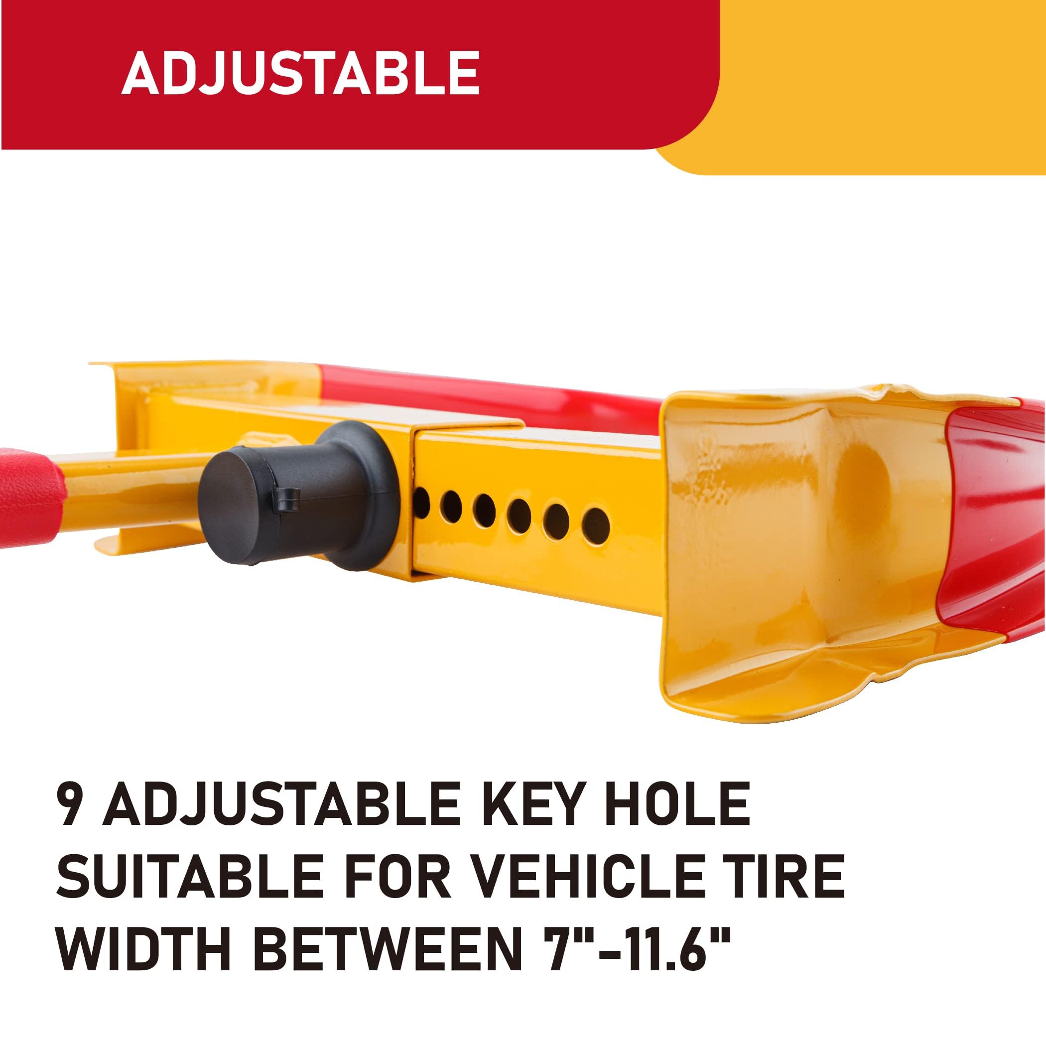 Cartman 2-Pack Heavy Duty Universal Trailer Lock Wheel Clamp, Adjustable Anti-Theft Lock For Trailers Suv Boats Atvs Motorcycles