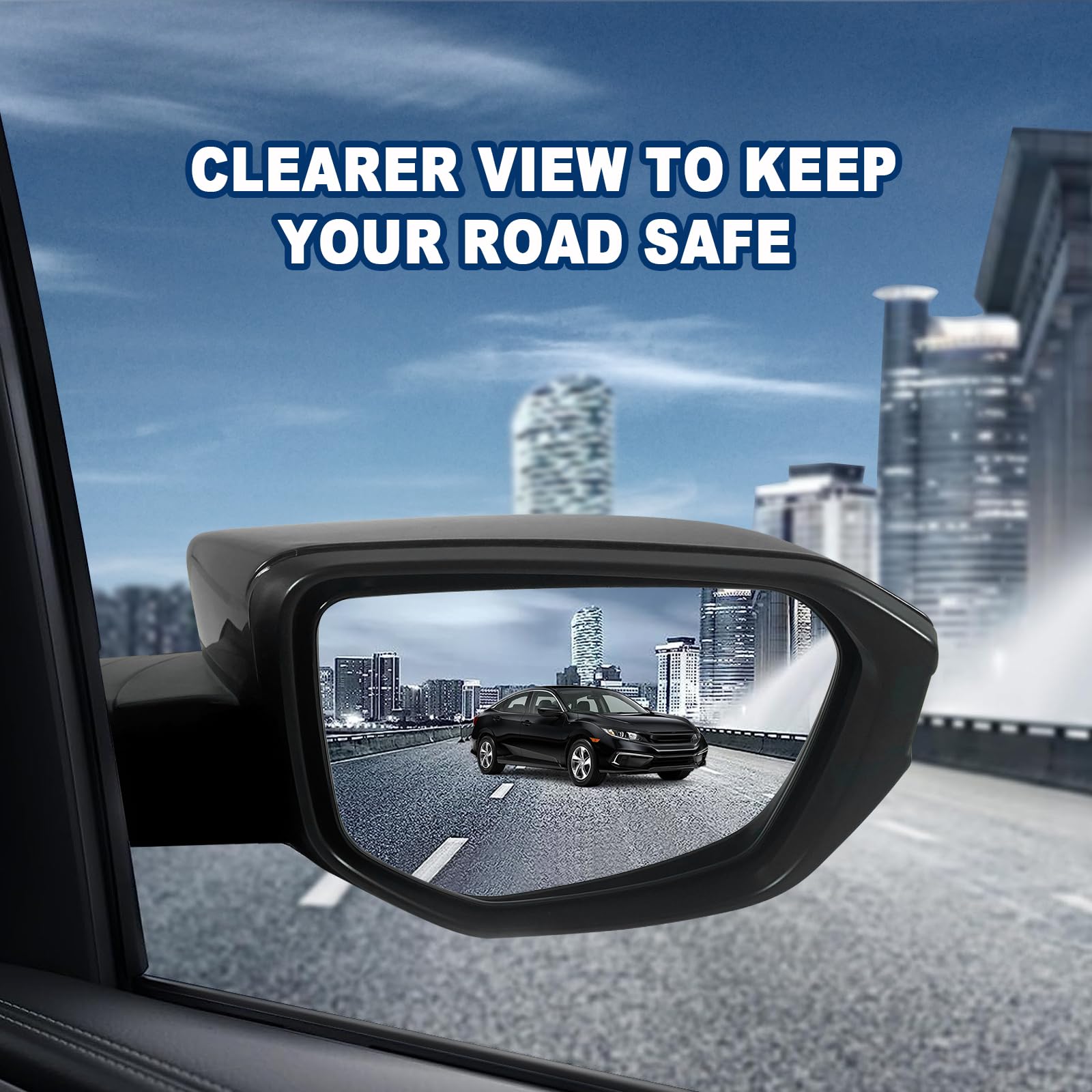 Lqito Right Passenger Side Door Mirror For 2016-2021 HONDA CIVIC LX SE Sport with Power Mirror Ajust Manual Fold Non-Heat Match