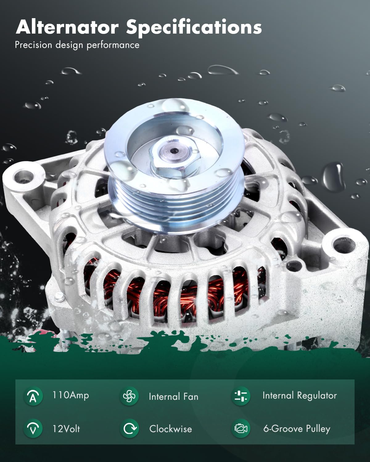 SCITOO Alternator Fit for Honda for Accord 1998 1999 2000 2001 2002 3.0L for Acura CL 1997 1998 1999 8220 ADR0139 40012146R 12V