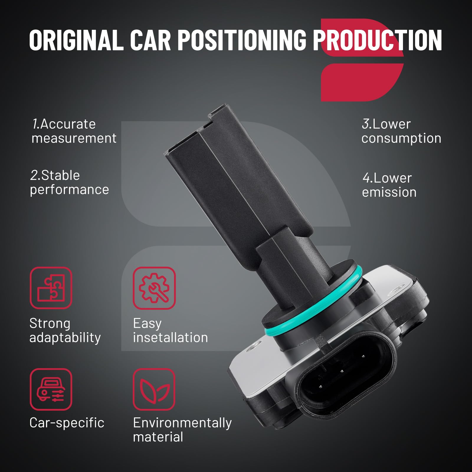 Bdfhyk Mass Air Flow Sensor Meter Maf 213-3428 19112543 Afh50M-05 Compatible For Buick Oldsmobile Pontiac 3.8L, 1999-2005 Lesabre, 2000-2005 Impala, 1999-2005 Bonneville, 1999-2002 Camaro