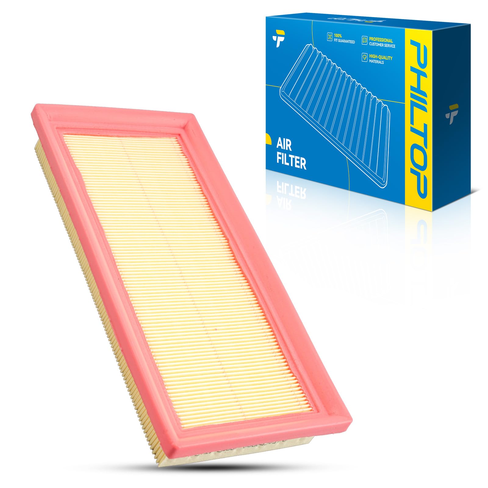 PHILTOP Engine air filter CA11952 Replacement for Mitsubishi Mirage 2014-2024, Mirage G4 2017-2024, L3 1.2L, Flexible Panel
