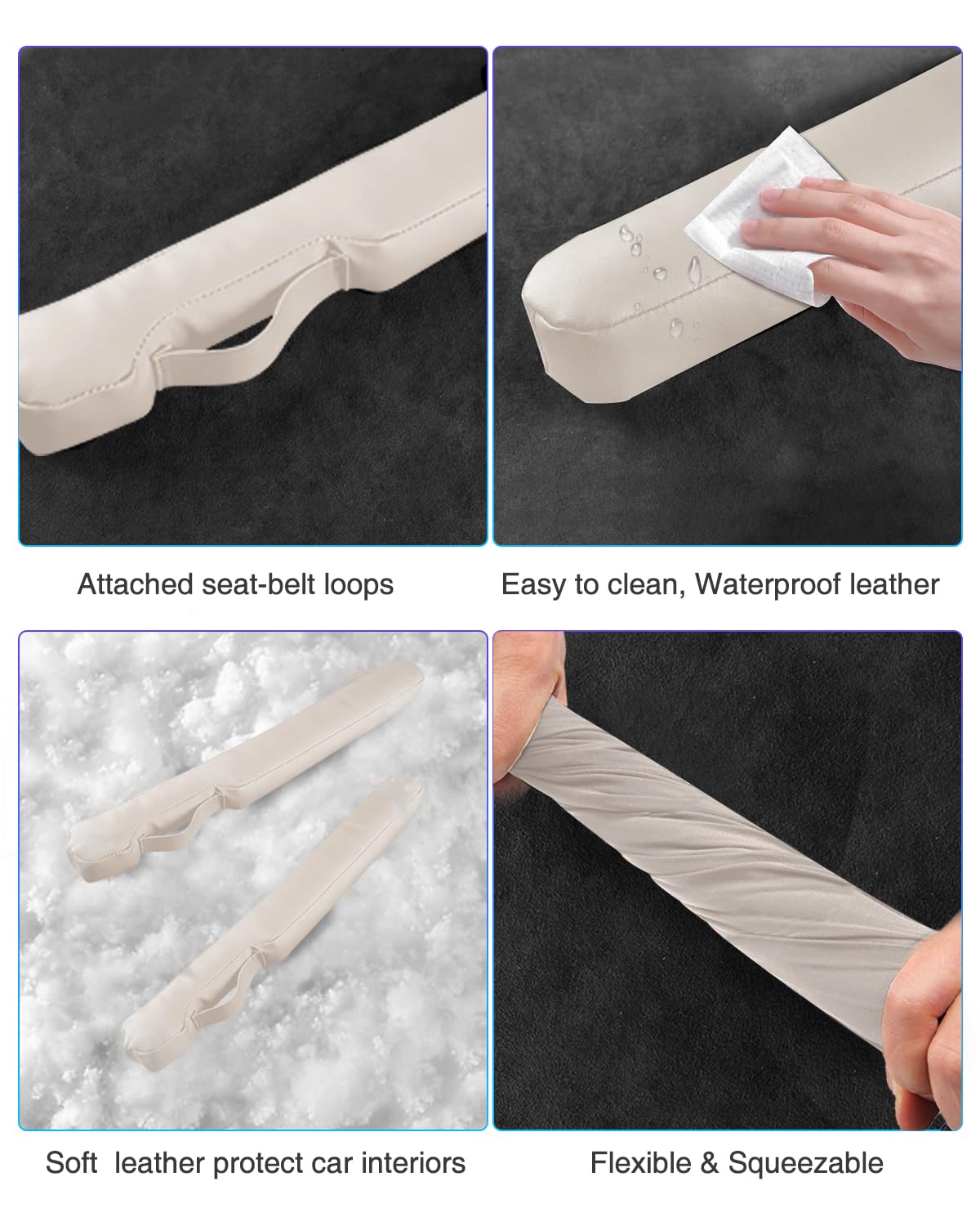 Homaupt Leather Car Seat Gap Filler Universal For Car Truck Suv To Block The Gap Between Seat And Console Stop Things From Dropp