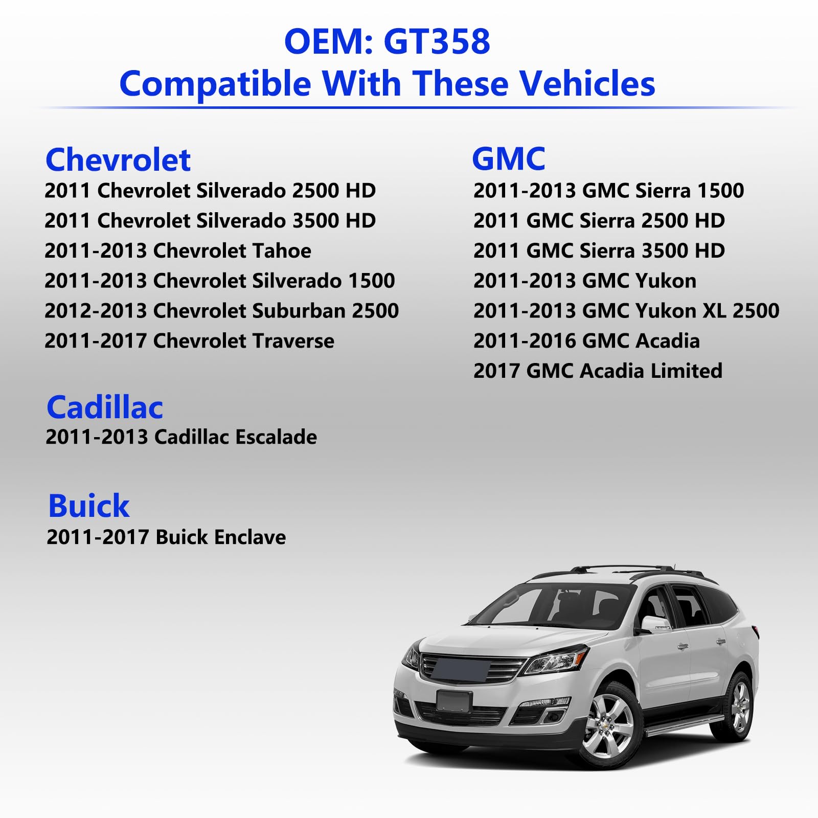 Gas Cap Fuel Cap Gt358 For 2011-2017 Buick Enclave, Chevrolet Silverado 2500 Hd Silverado 3500 Hd Tahoe Silverado 1500 Suburban