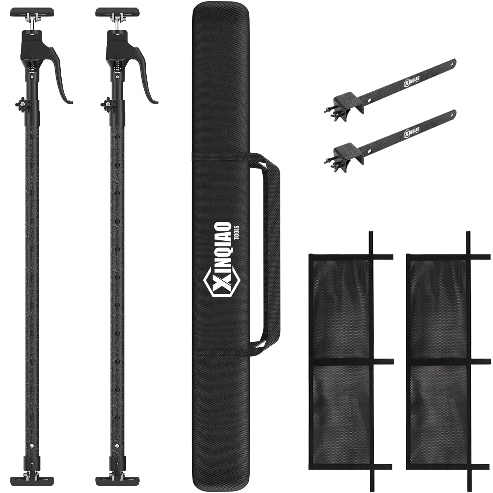 XINQIAO Truck Bed Cargo Bar for Pickup 39.4 in to 70.8 in Adjustable, Comes with a Net and a Divider, 200 LB Capacity Also Used 